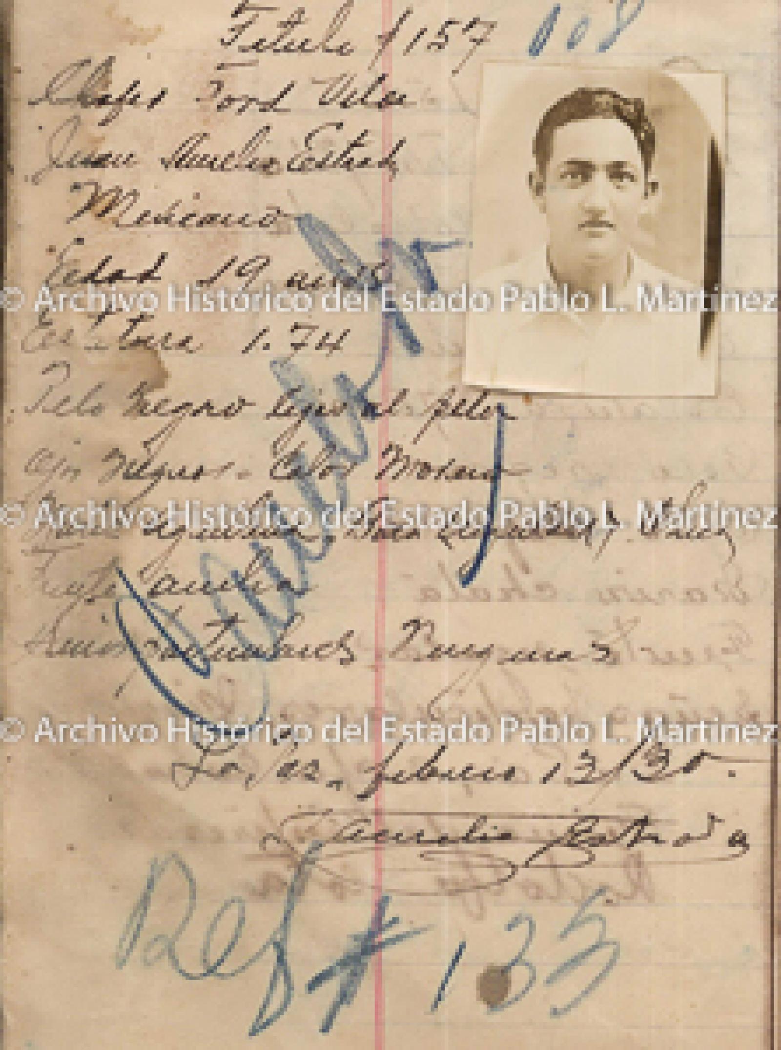 "Juan Aurelio Estrada", retrato.