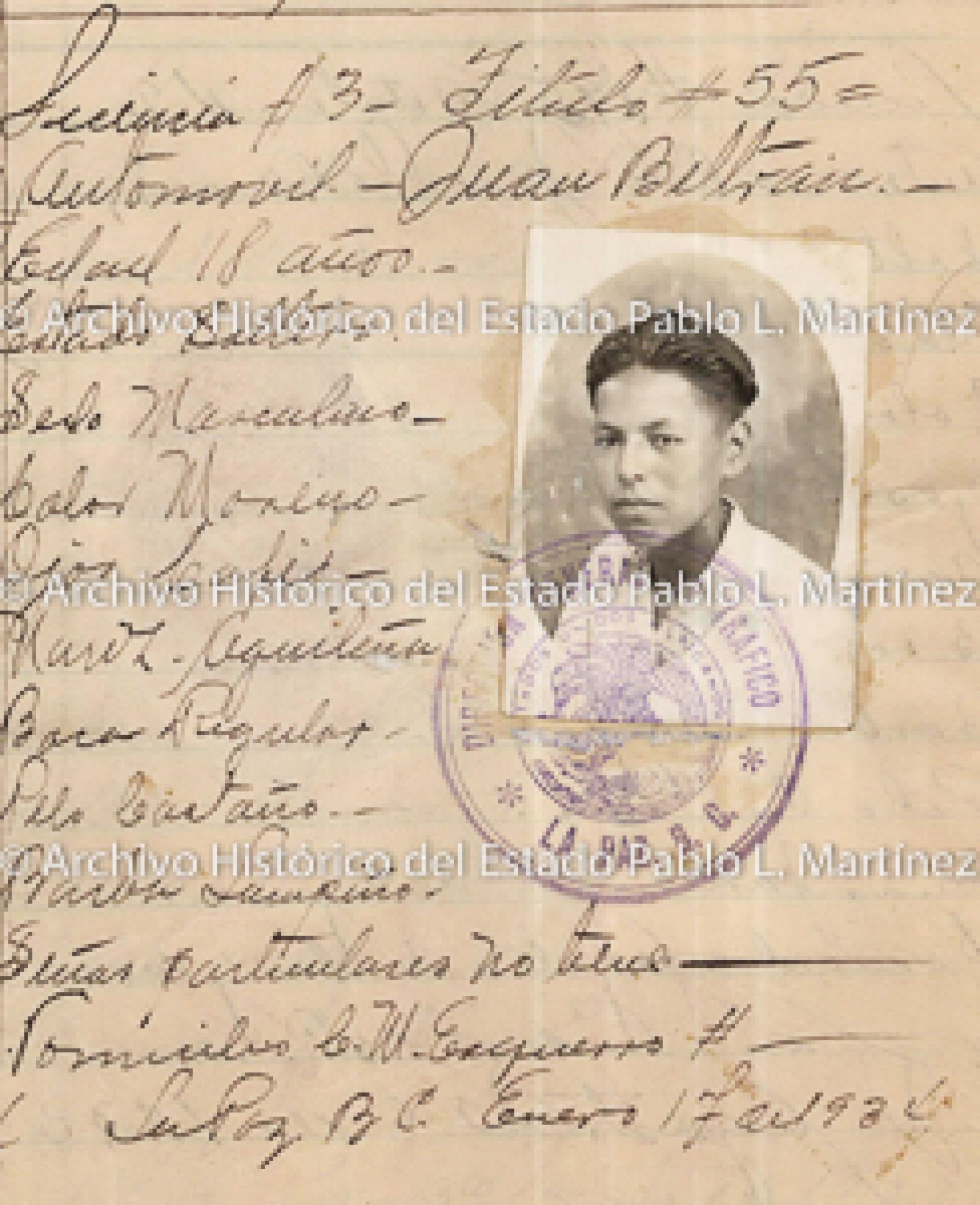 "Juan Beltrán", retrato.