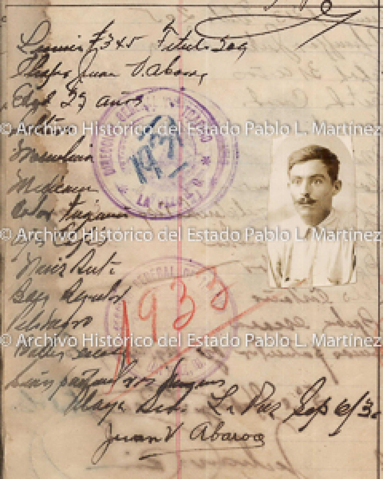 "Juan V. Abaroa", retrato.