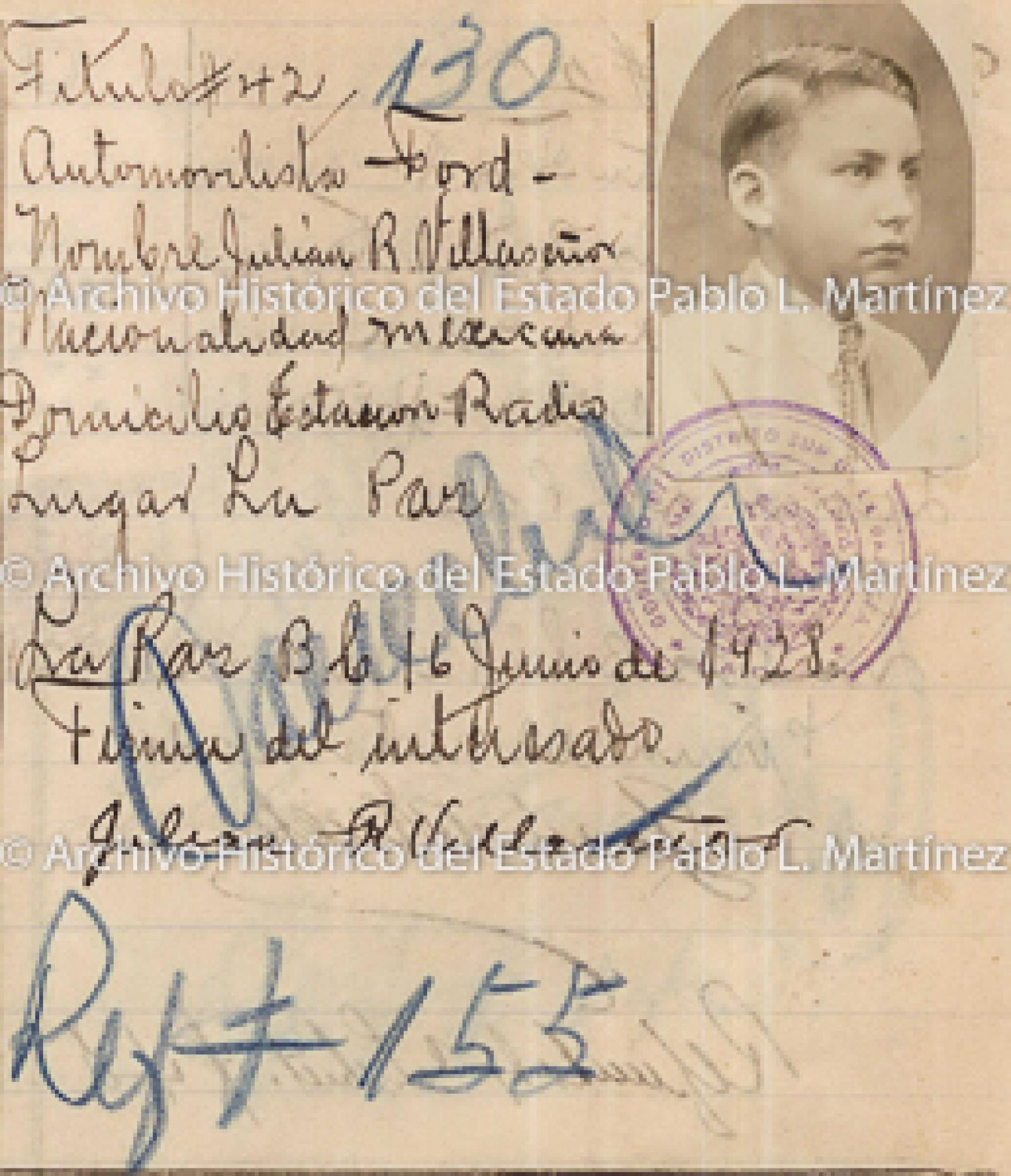 "Julián R. Villaseñor", retrato.