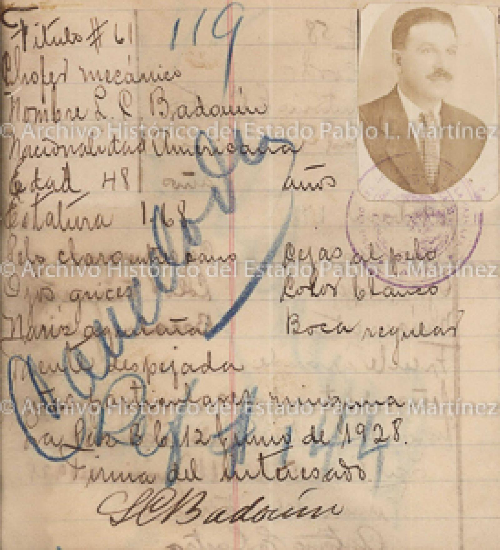 "L. C. Badorin", retrato.