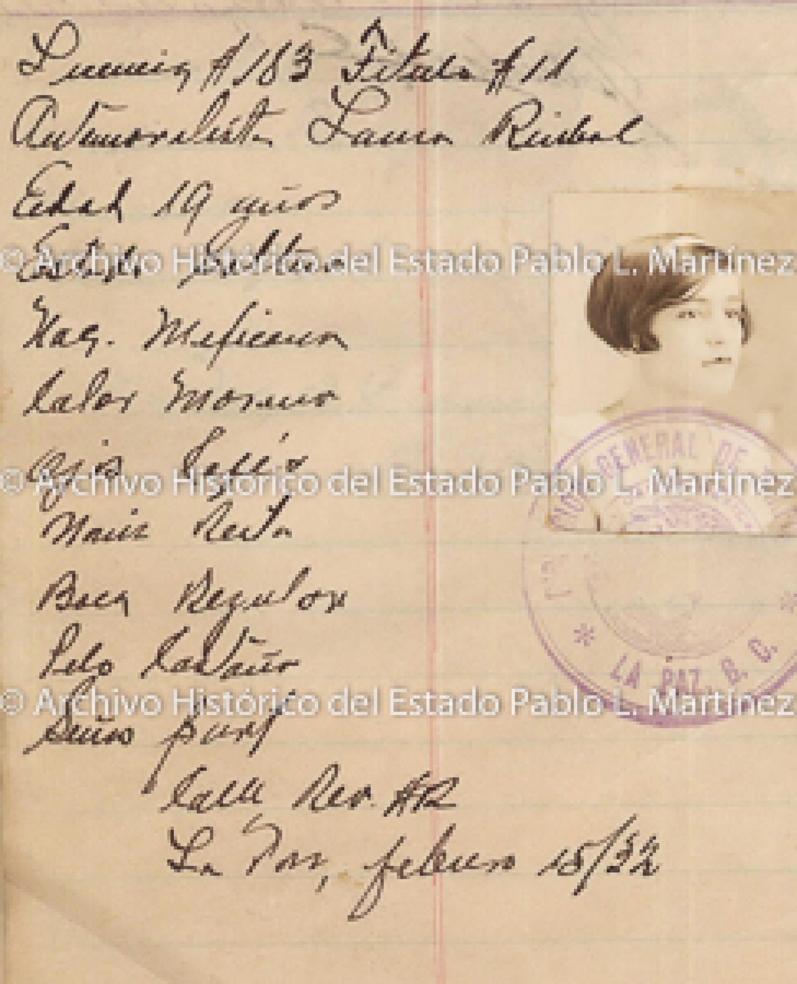 "Laura Ruibal", retrato.