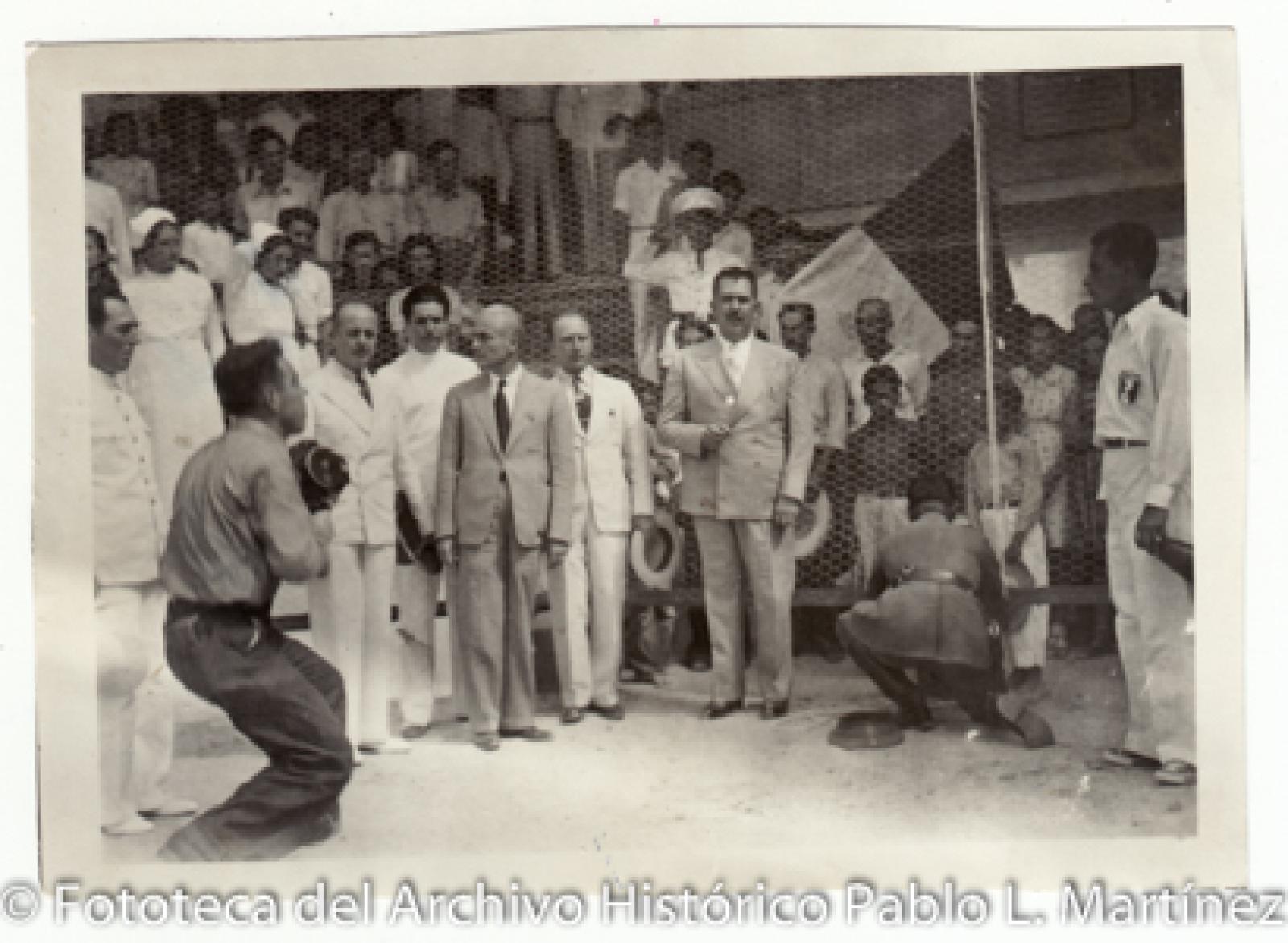 Lázaro Cárdenas y Rafael Pedrajo, en acto público.