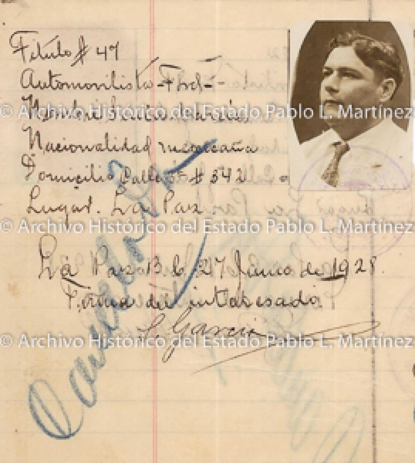 "Lenin García", retrato.