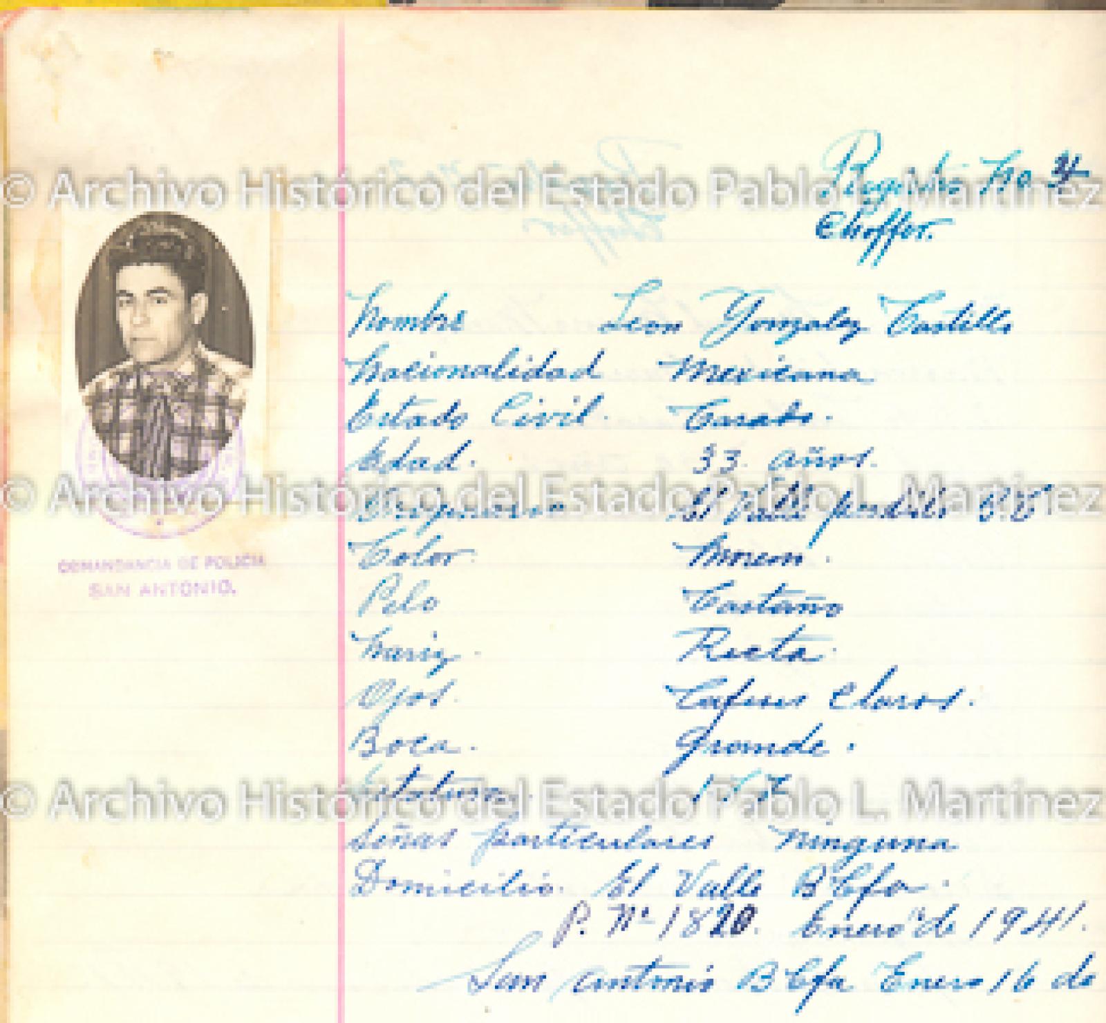 "León González Castillo" retrato.