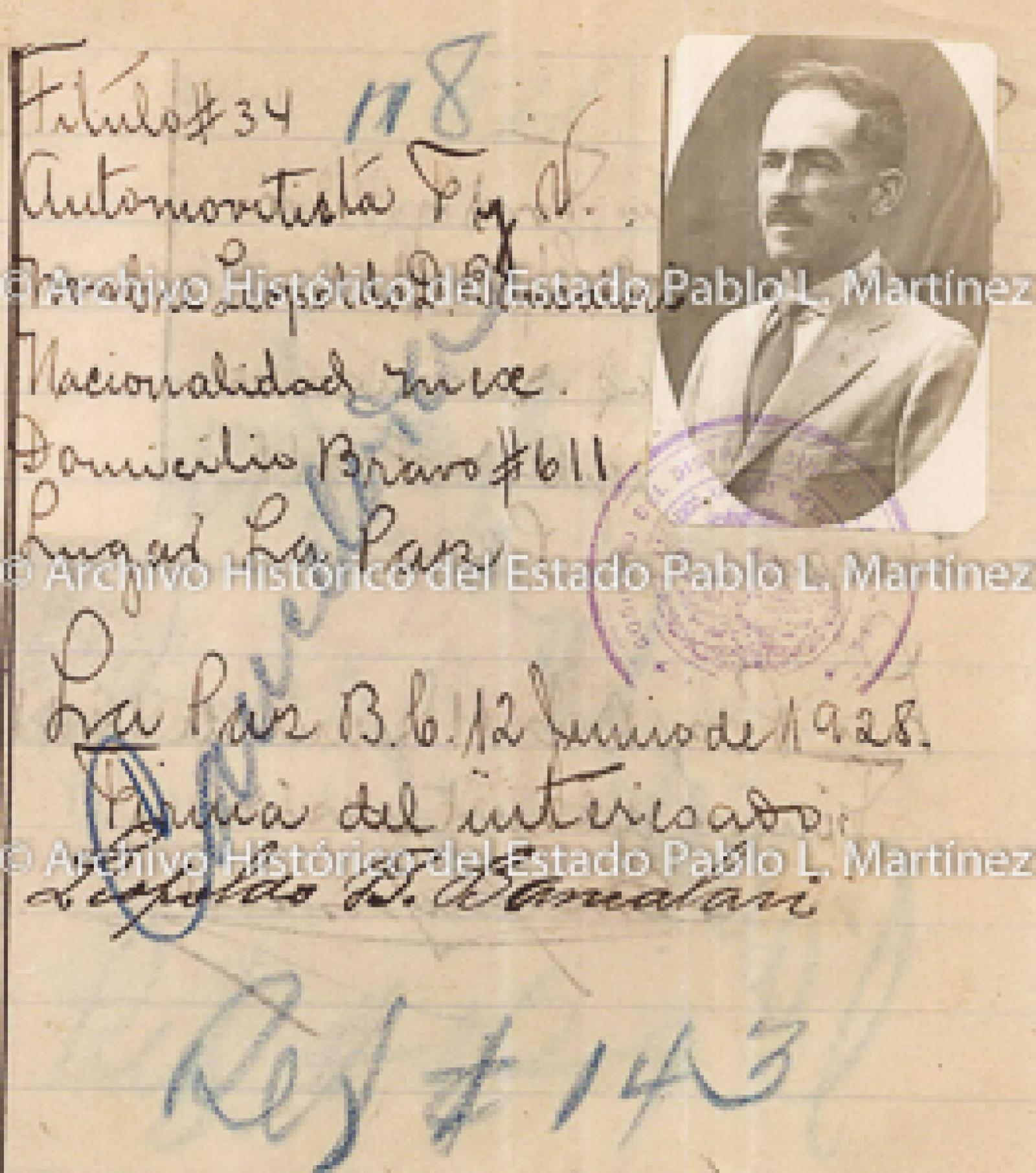 "Leopoldo B. Bancalari", retrato.