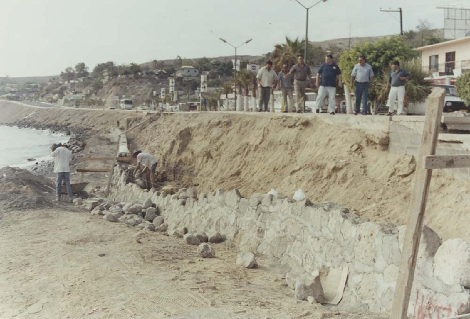 “Los trabajos de rehabilitación al Andador Costero”, en el municipio de Los Cabos, Baja California Sur.