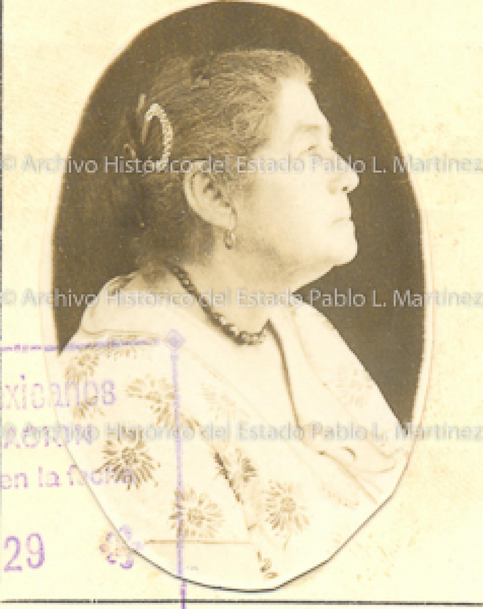 Lugarda Domínguez de Chollet de perfil.