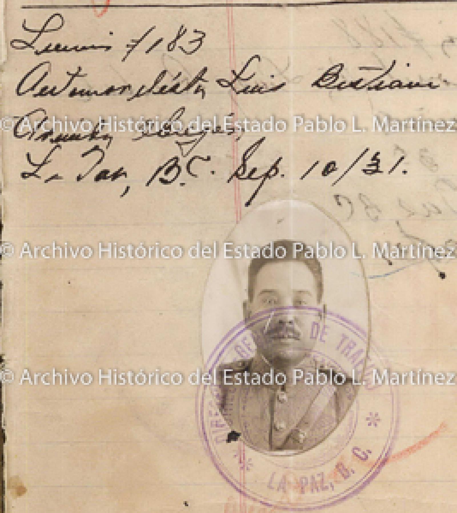 "Luis Bustiane", retrato.