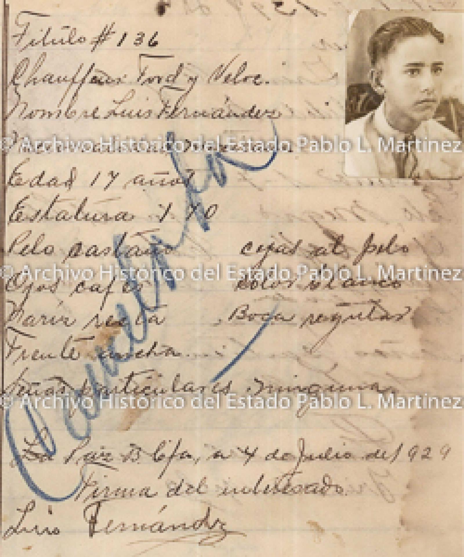 "Luis Fernández", retrato.