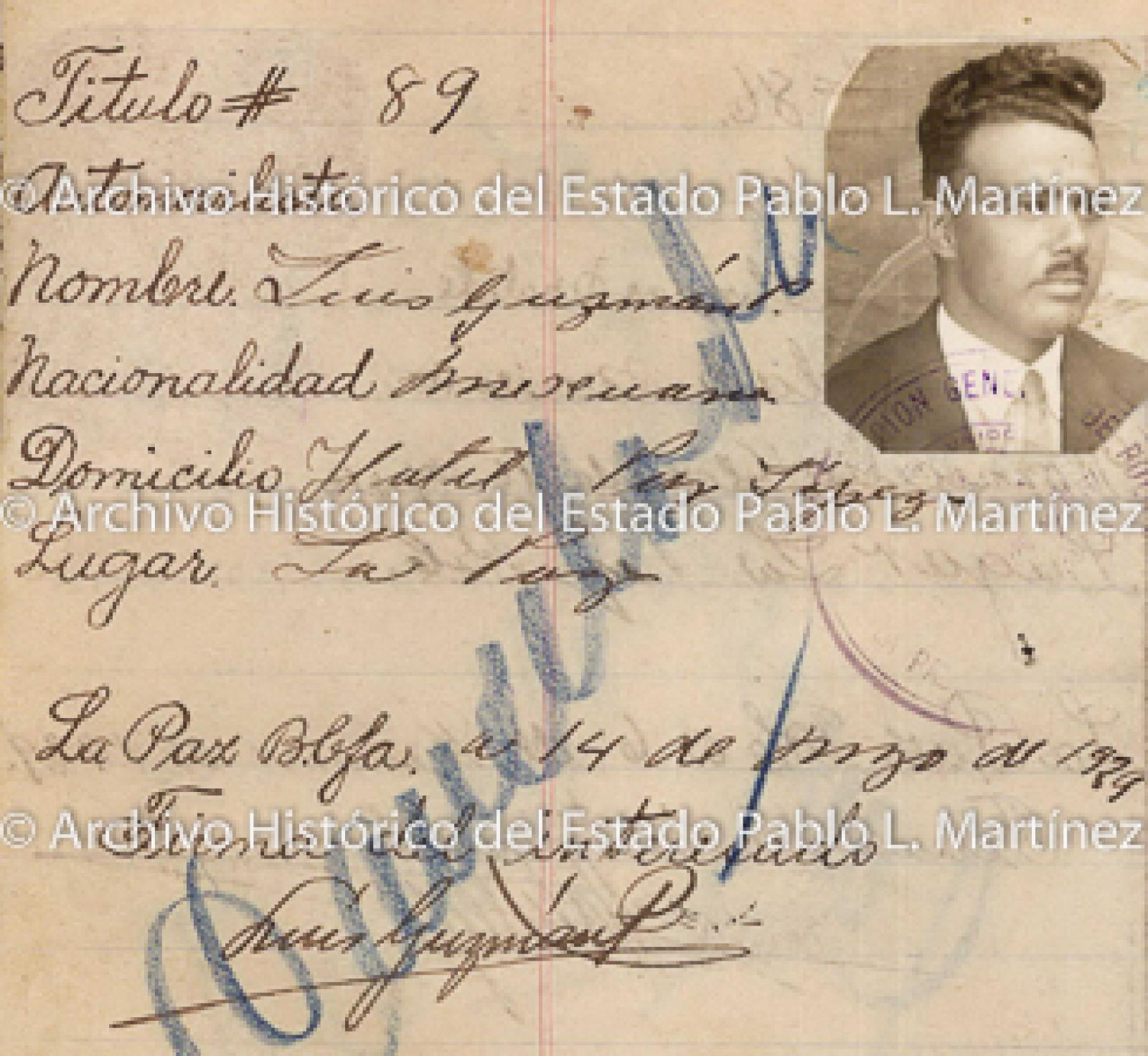 "Luis Guzmán", retrato.