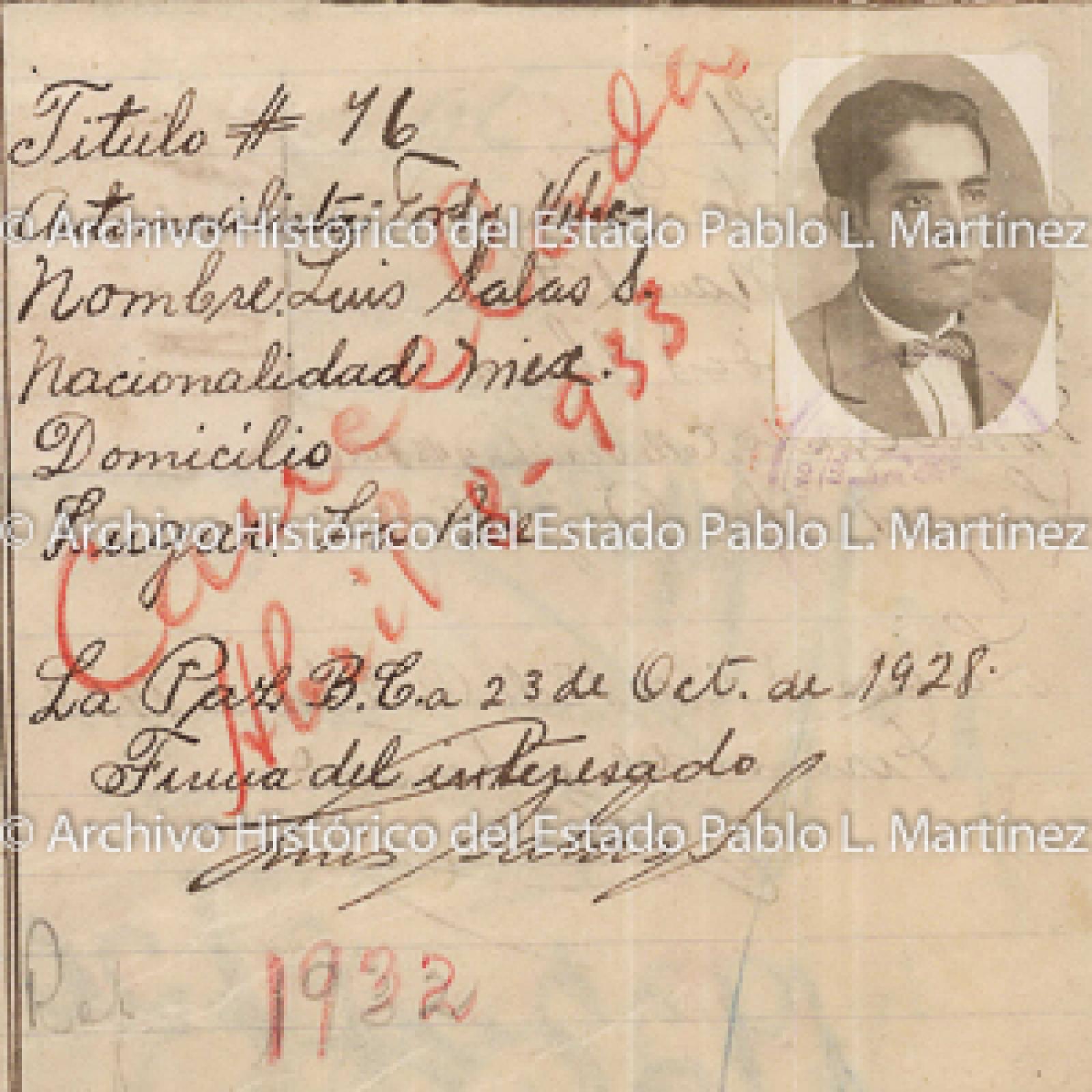 "Luis Salas", retrato.