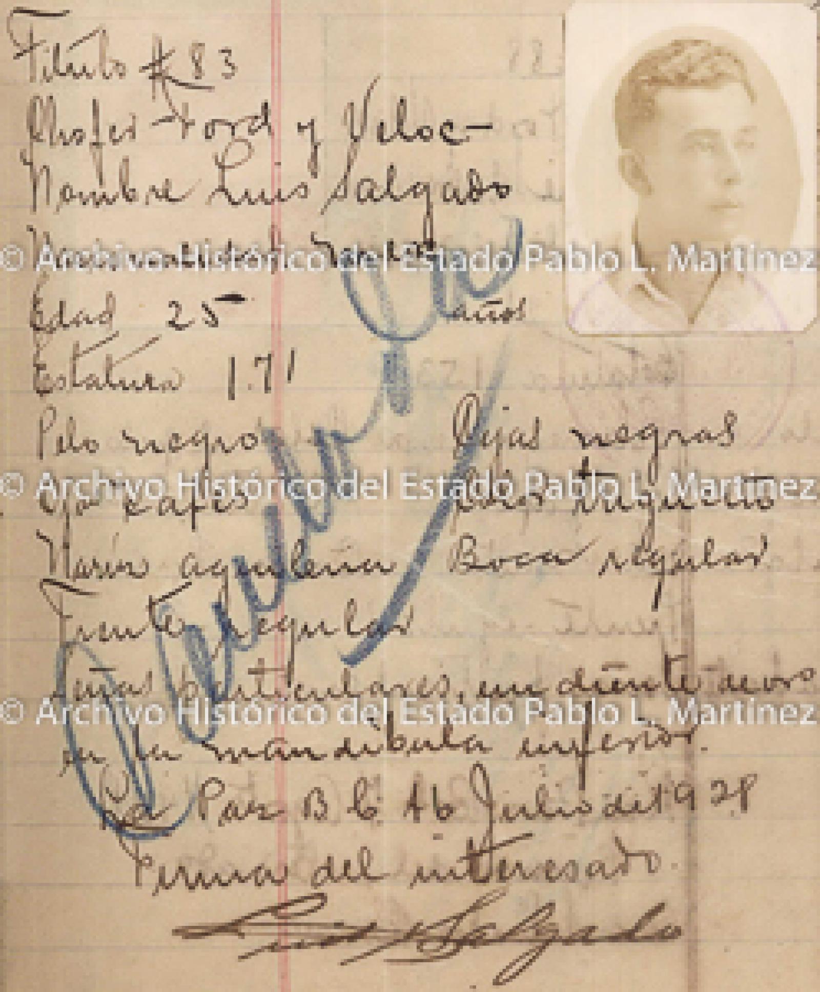 "Luis Salgado", retrato.
