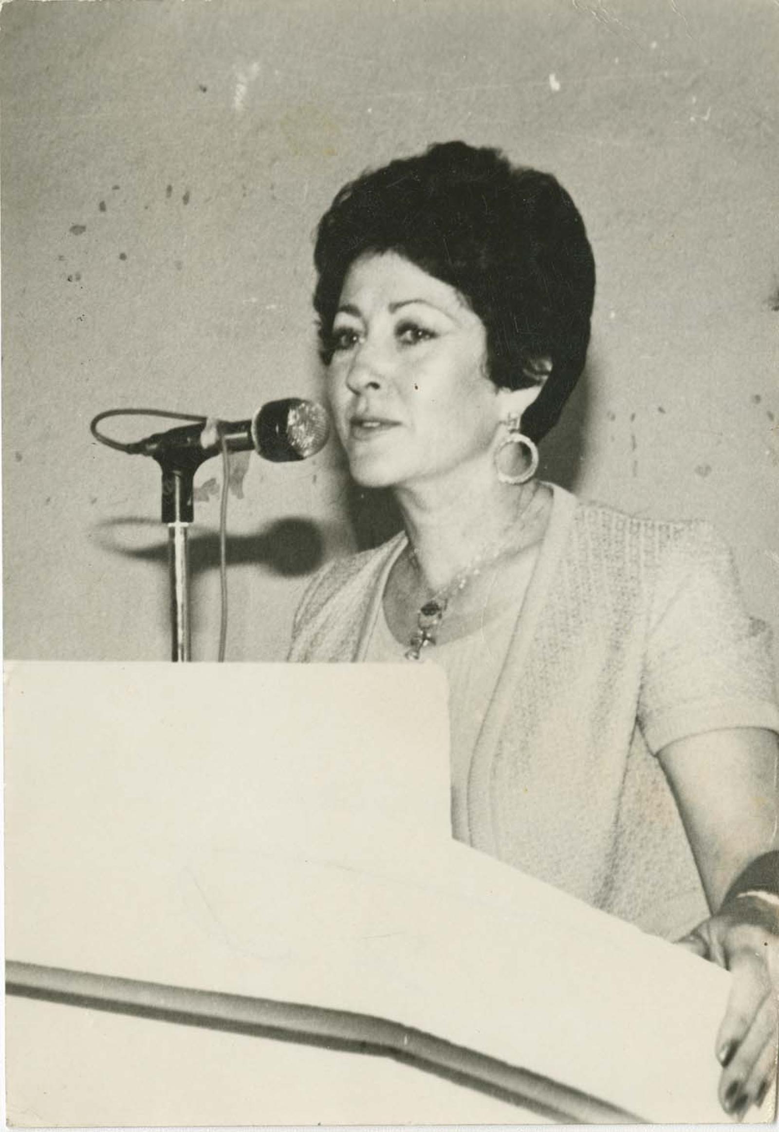 Luz Davis Garayzar, en estrado.