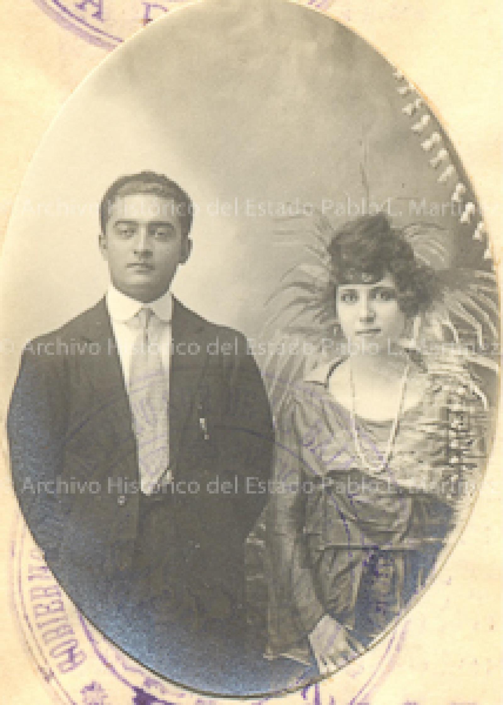 M. Tomás Morlett y su esposa Florinda Castro de Morlett.