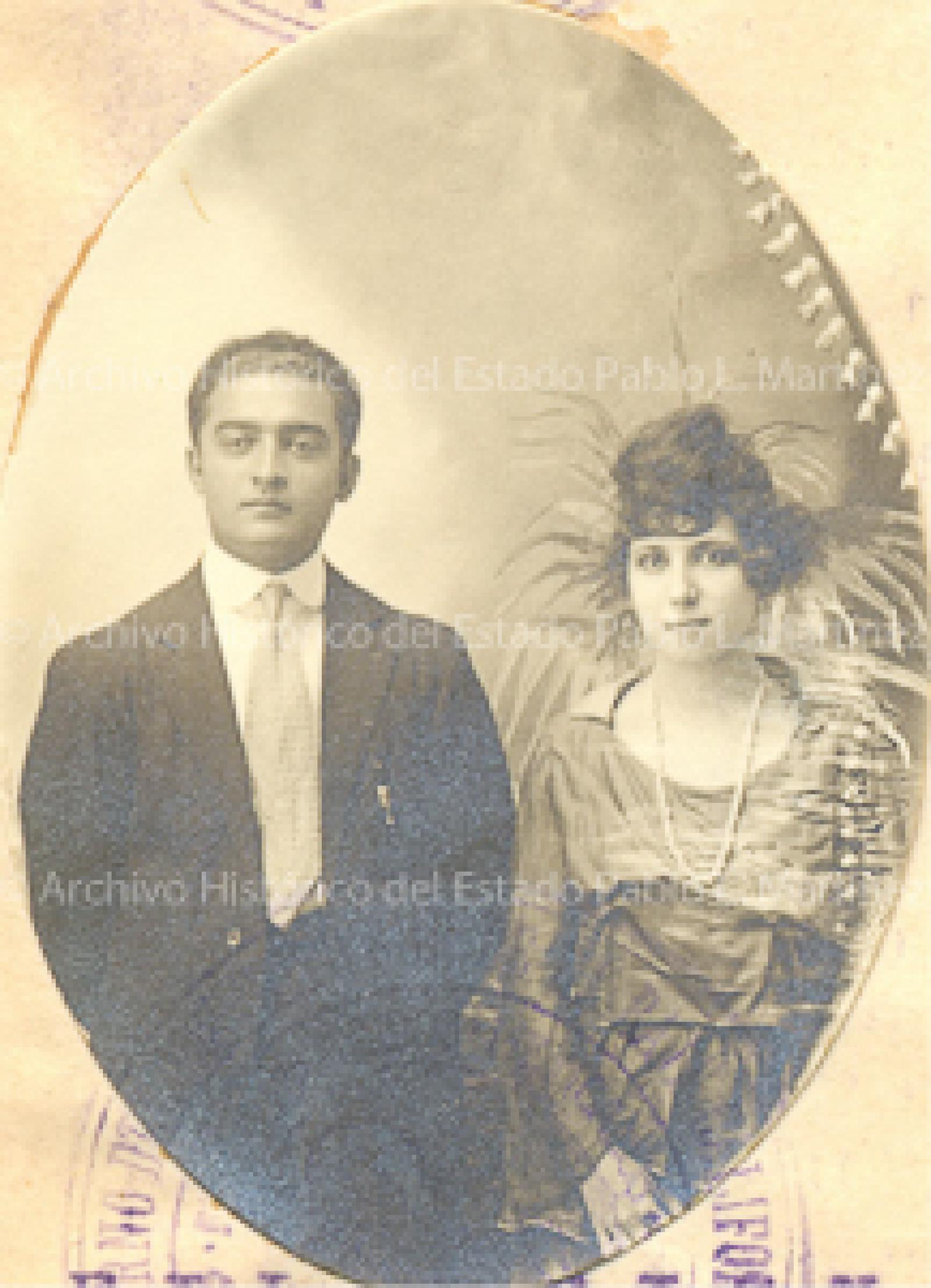 M. Tomás Morlett y su esposa Florinda Castro de Morlett.