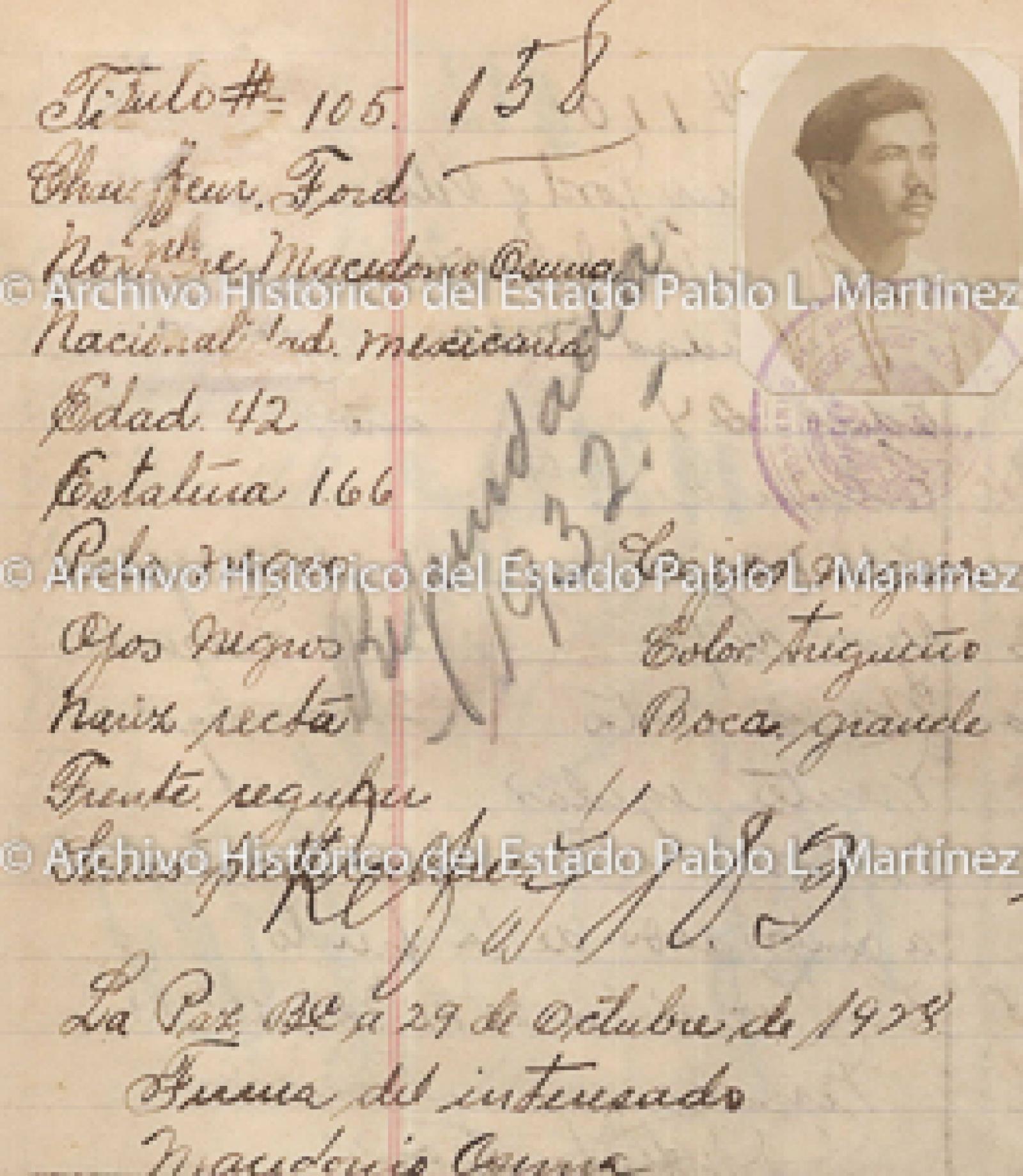 "Macedonio Osuna", retrato.