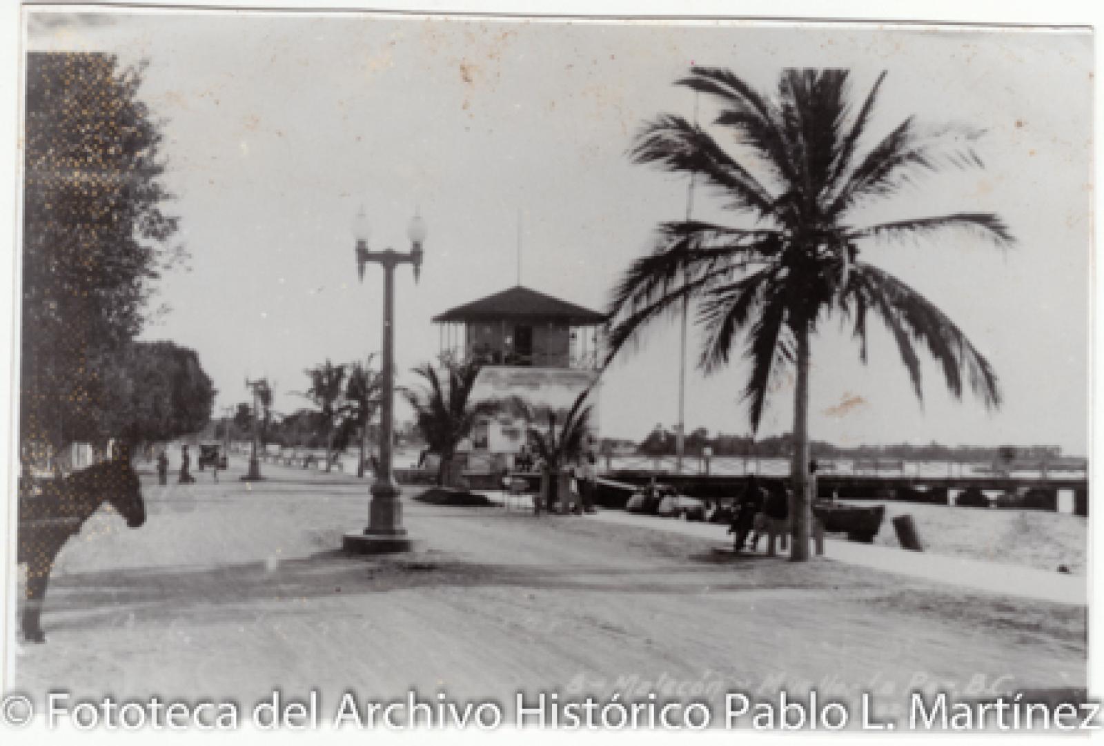 “Malecón y muelle, La Paz”.