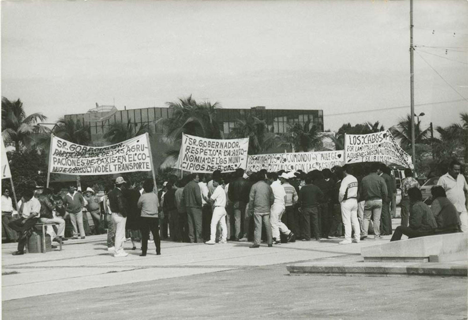 Manifestación de taxistas.