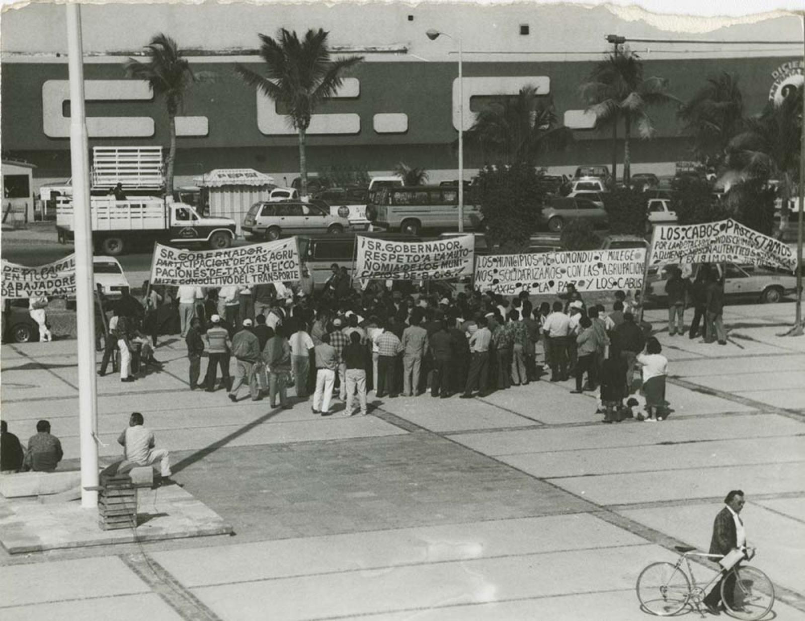 Manifestación de taxistas.