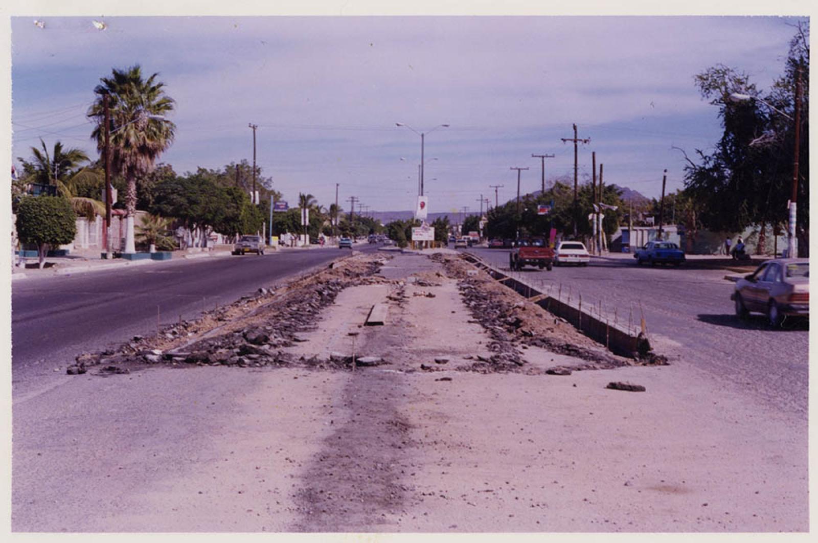 Mantenimiento en las calles de la ciudad.