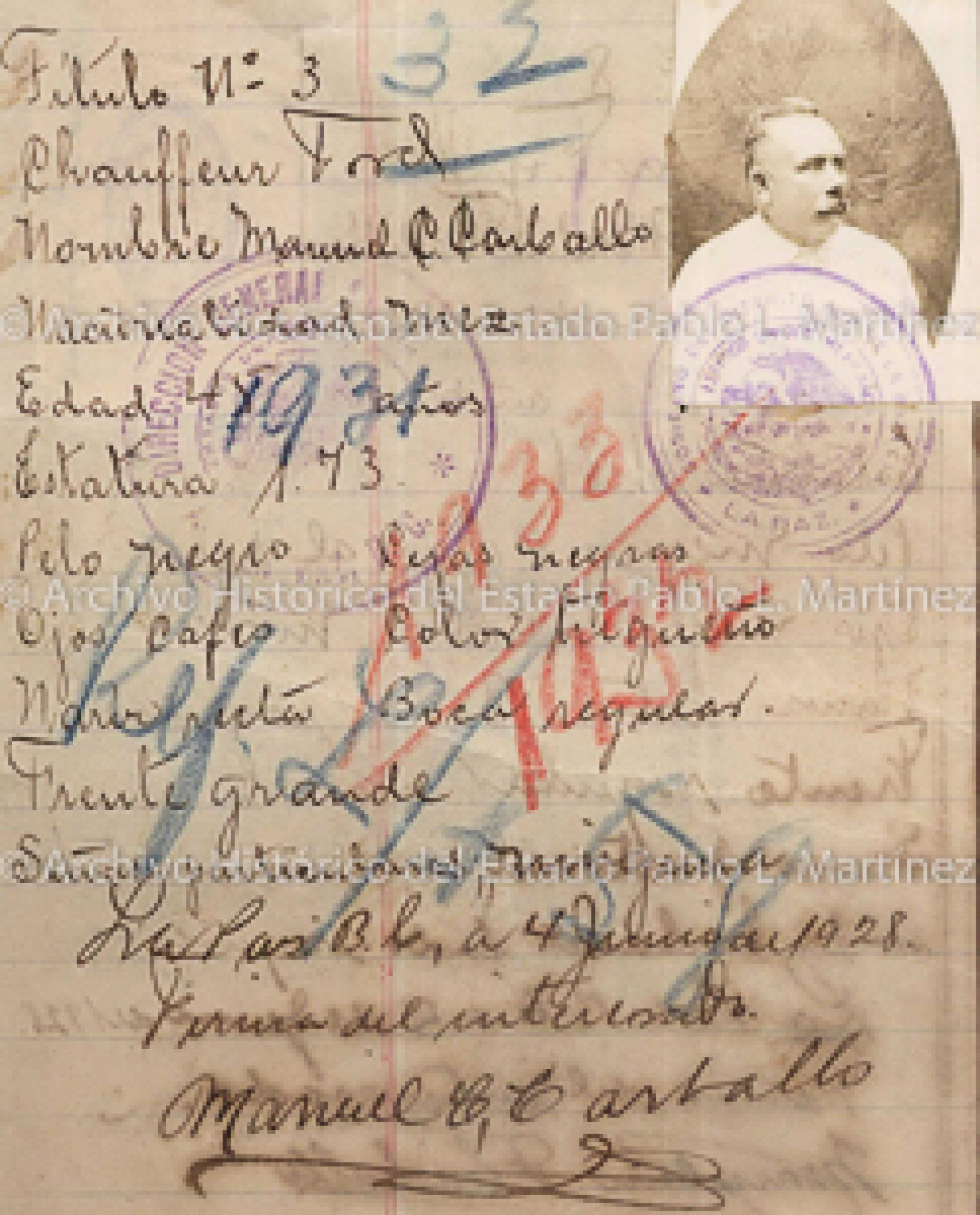"Manuel C. Carballo", retrato.