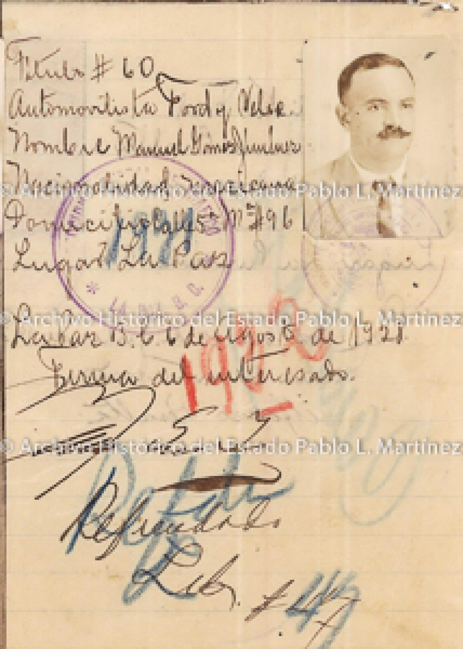 "Manuel Gómez Jiménez", retrato.