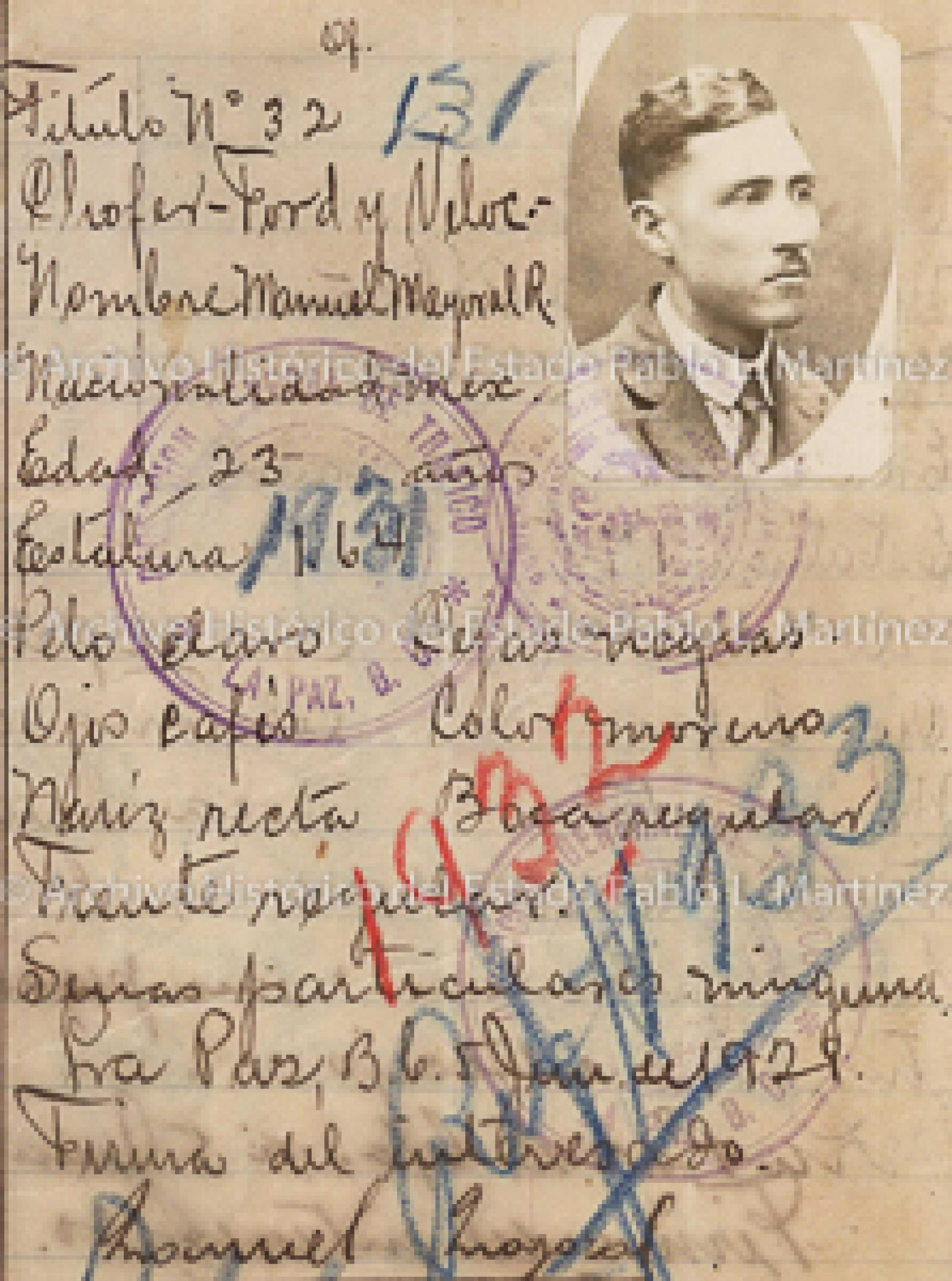 "Manuel Mayoral R.", retrato.