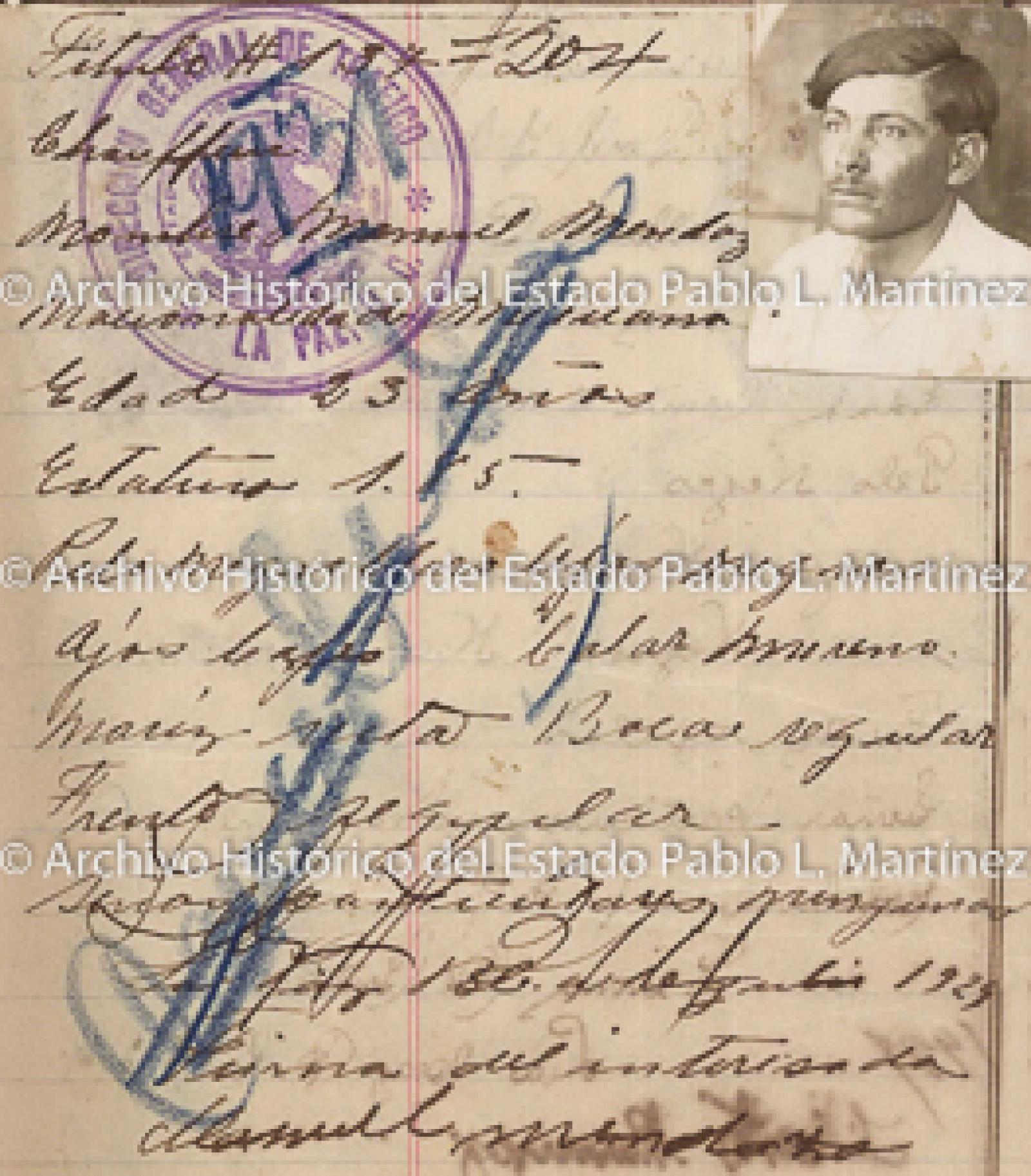 "Manuel Mendoza", retrato.