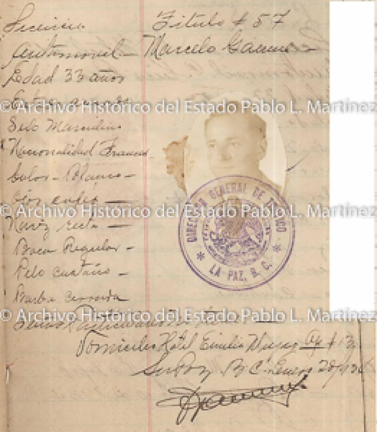 "Marcelo Gaume", retrato.