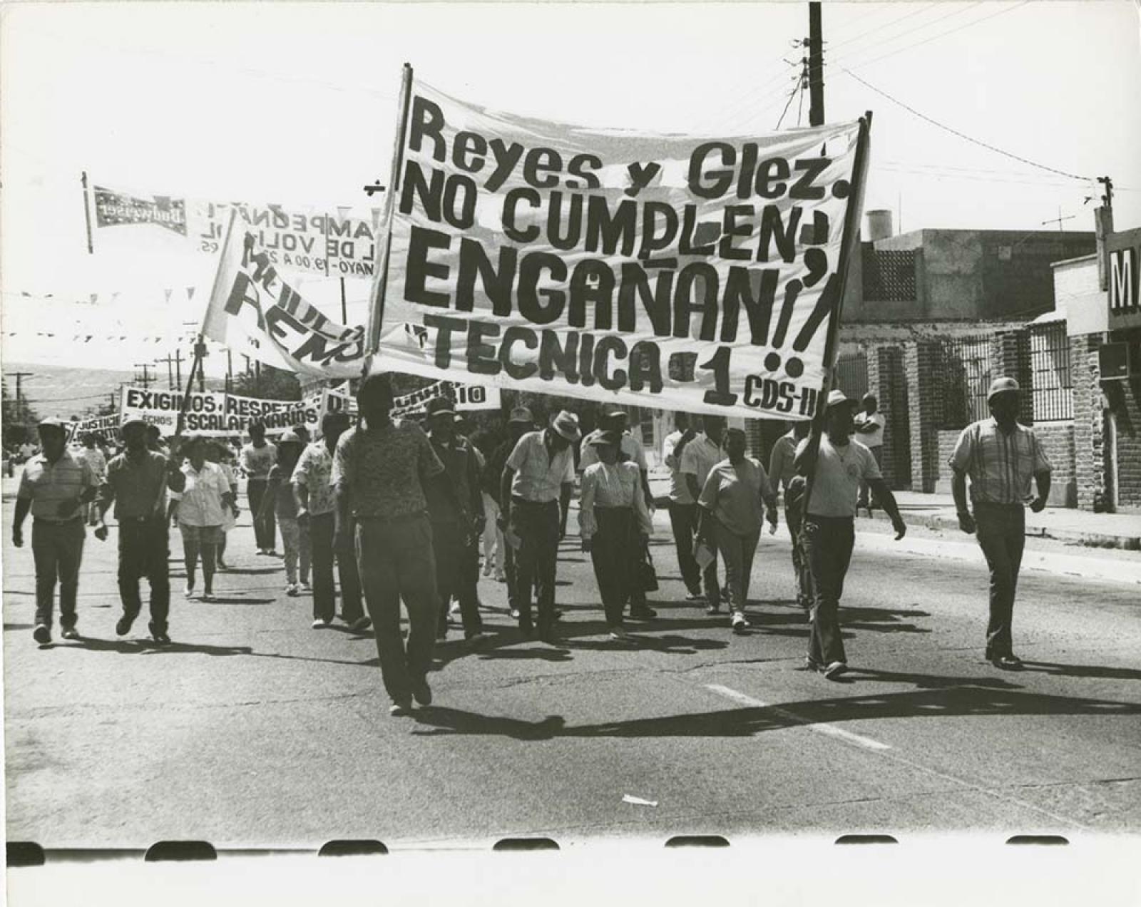 Marcha de protesta laboral.