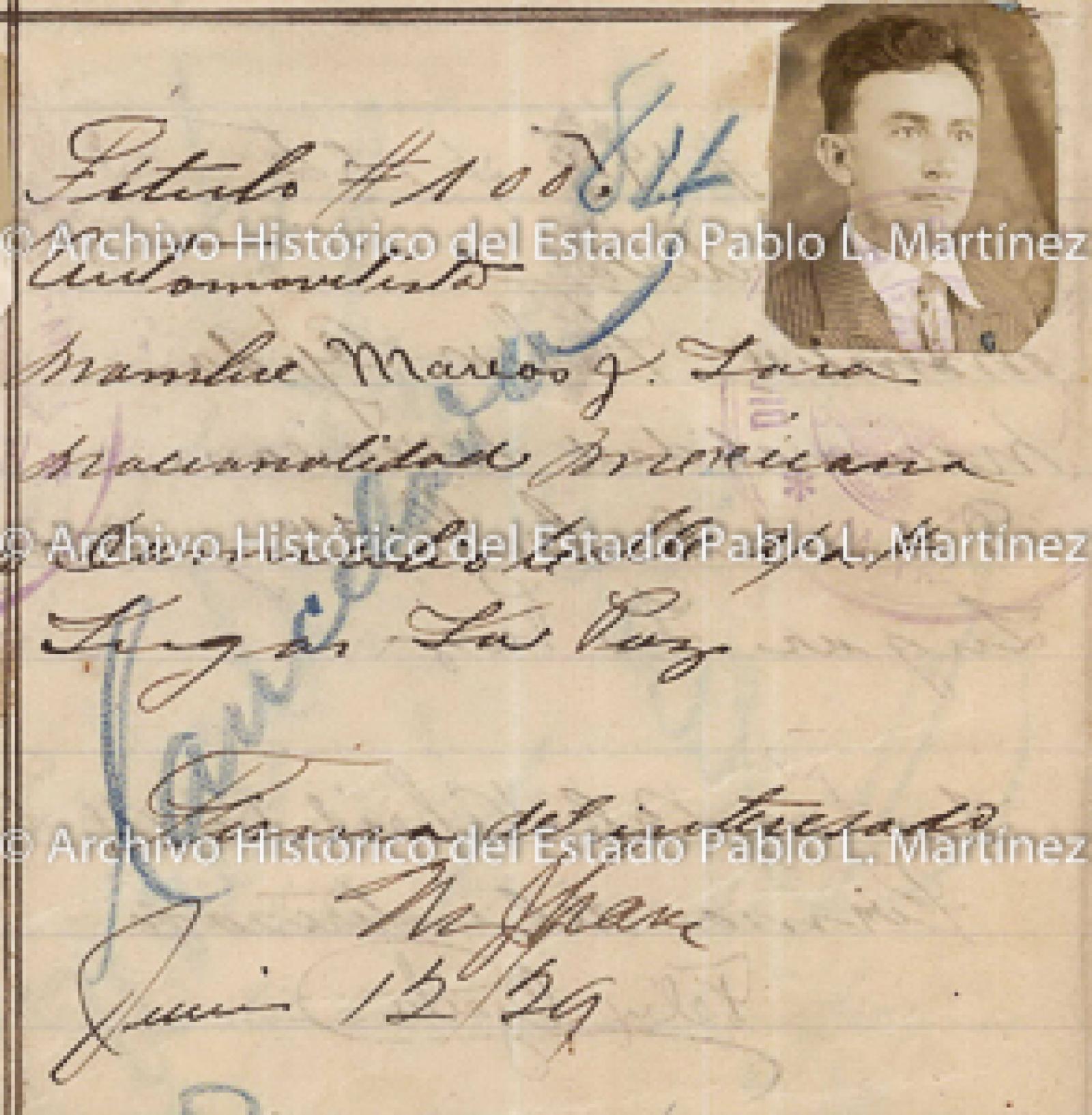 "Marcos J. Lara", retrato.