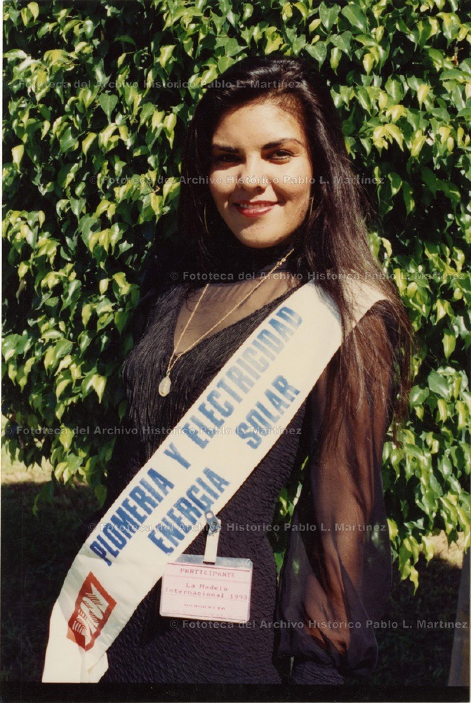 “Margarita, participante en el concurso “La Modelo Internacional 1993”.