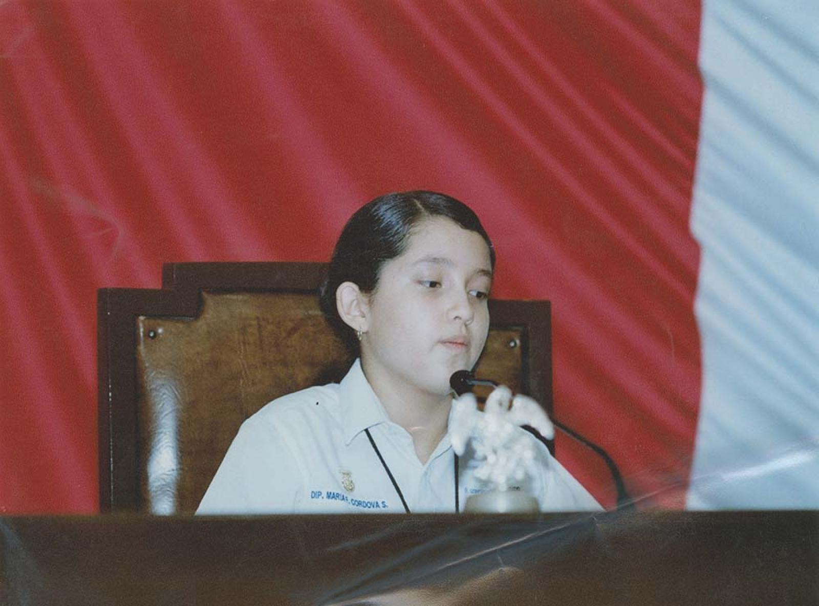 María Córdova, diputada infantil.
