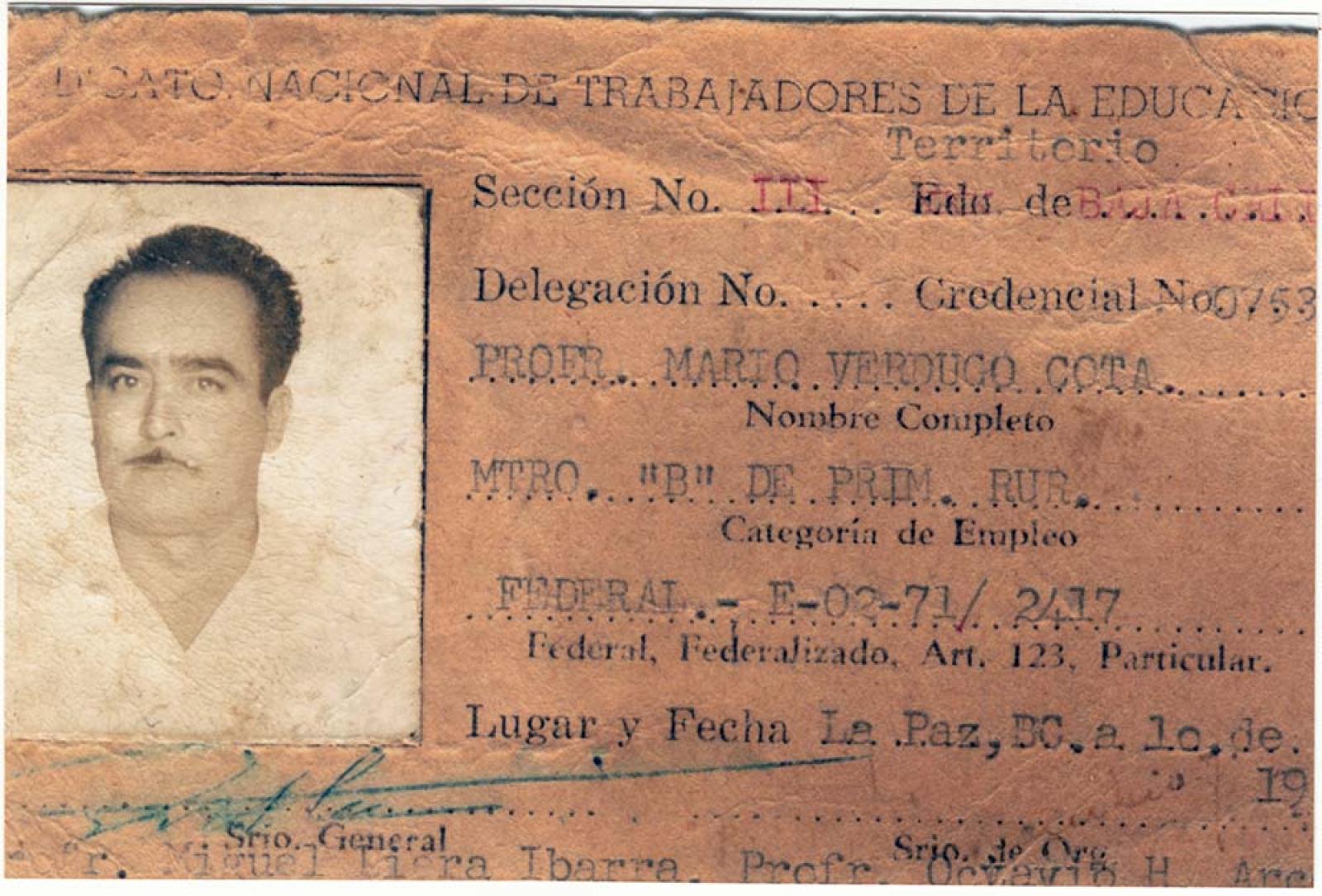 Mario Verdugo Cota, retrato.