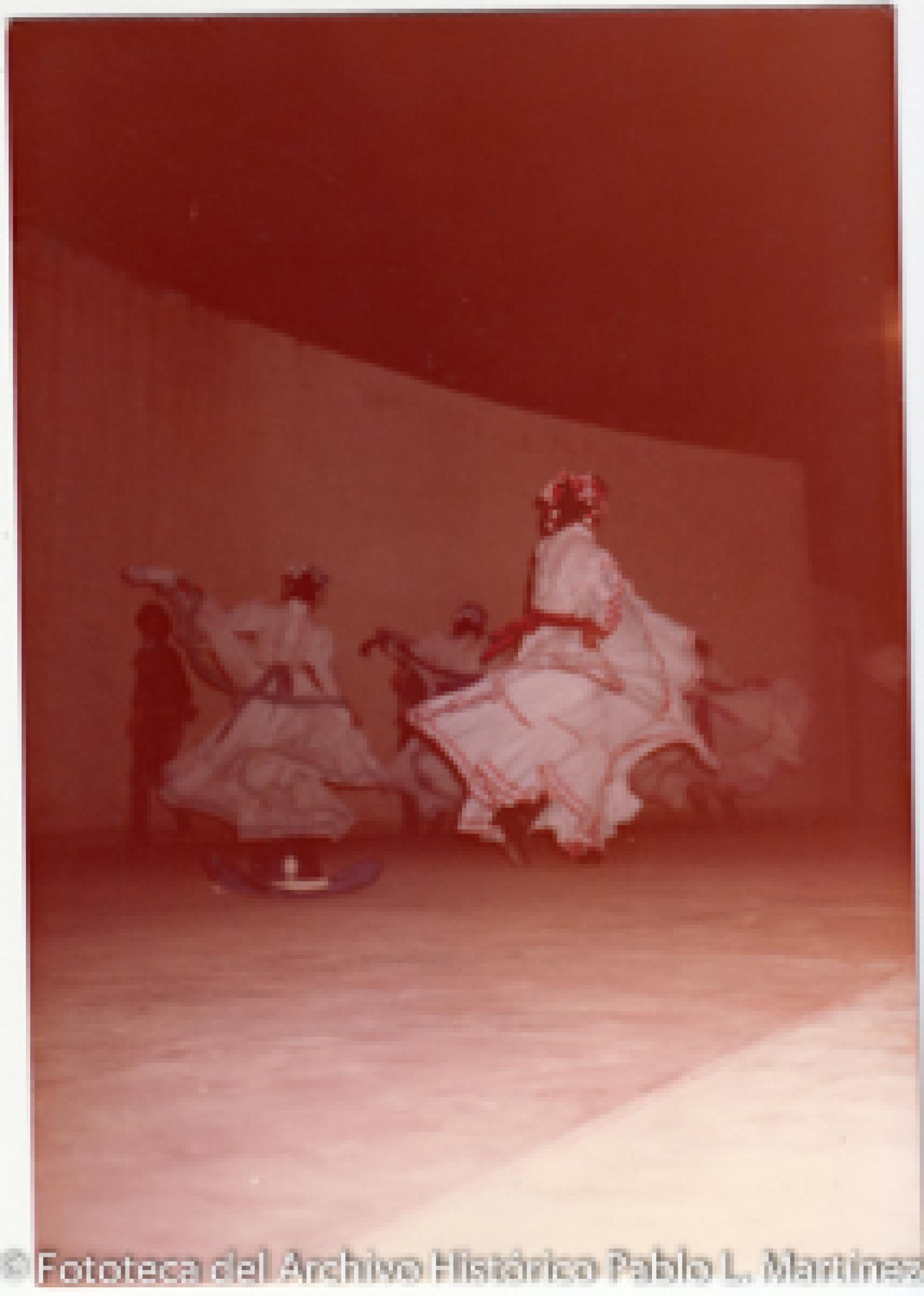 Mujeres ejecutan danza folklórica.
