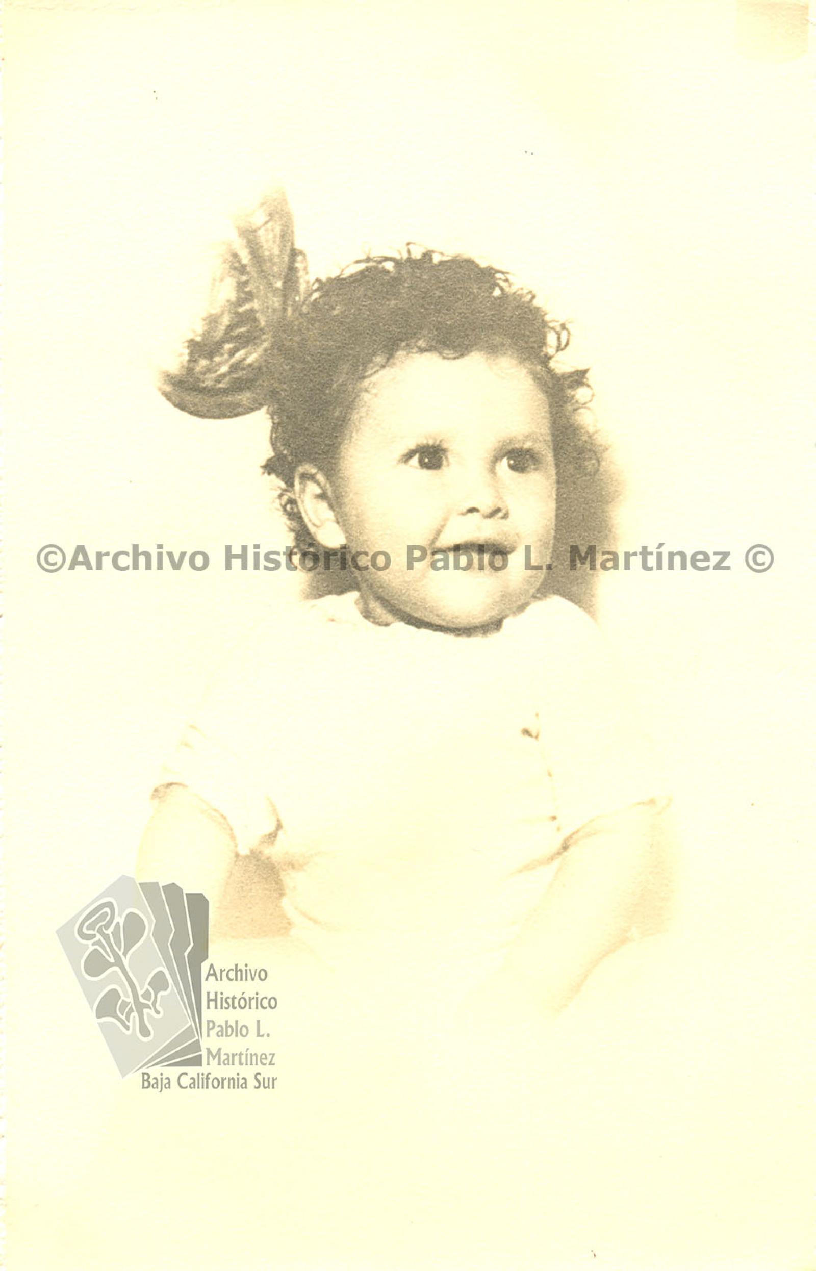 Niño Leonel Víctor Beltrán a la edad de 9 meses. Grupo de niños perfectos de la generación 1944.