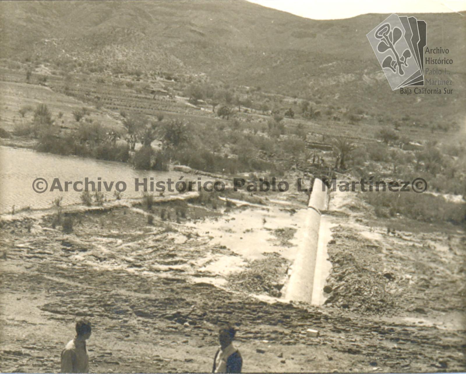 Obras del canal La Purísima en Comondú, Baja California,