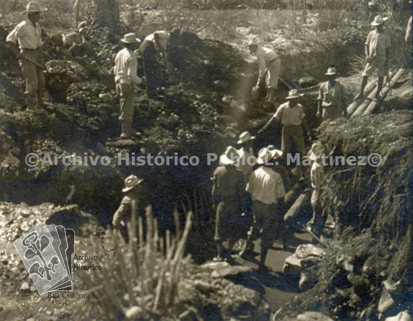 Obras del canal La Purísima, en Comondú, Baja California.