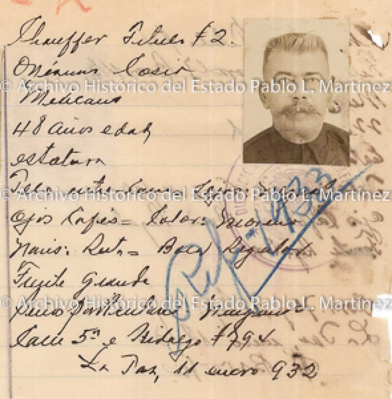 "Onésimo Cosío", retrato.