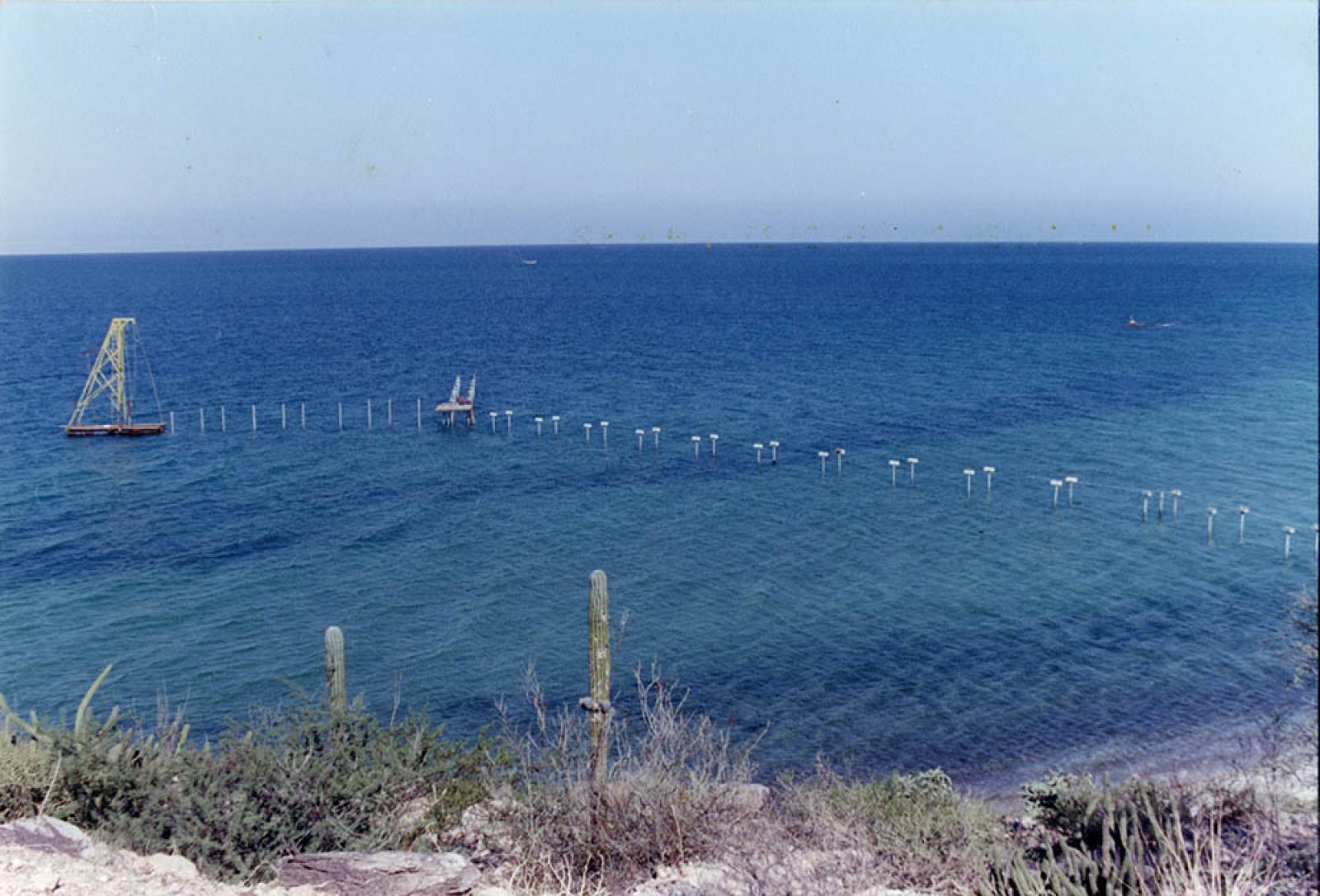 Paisaje marítimo, bahía de La Paz.
