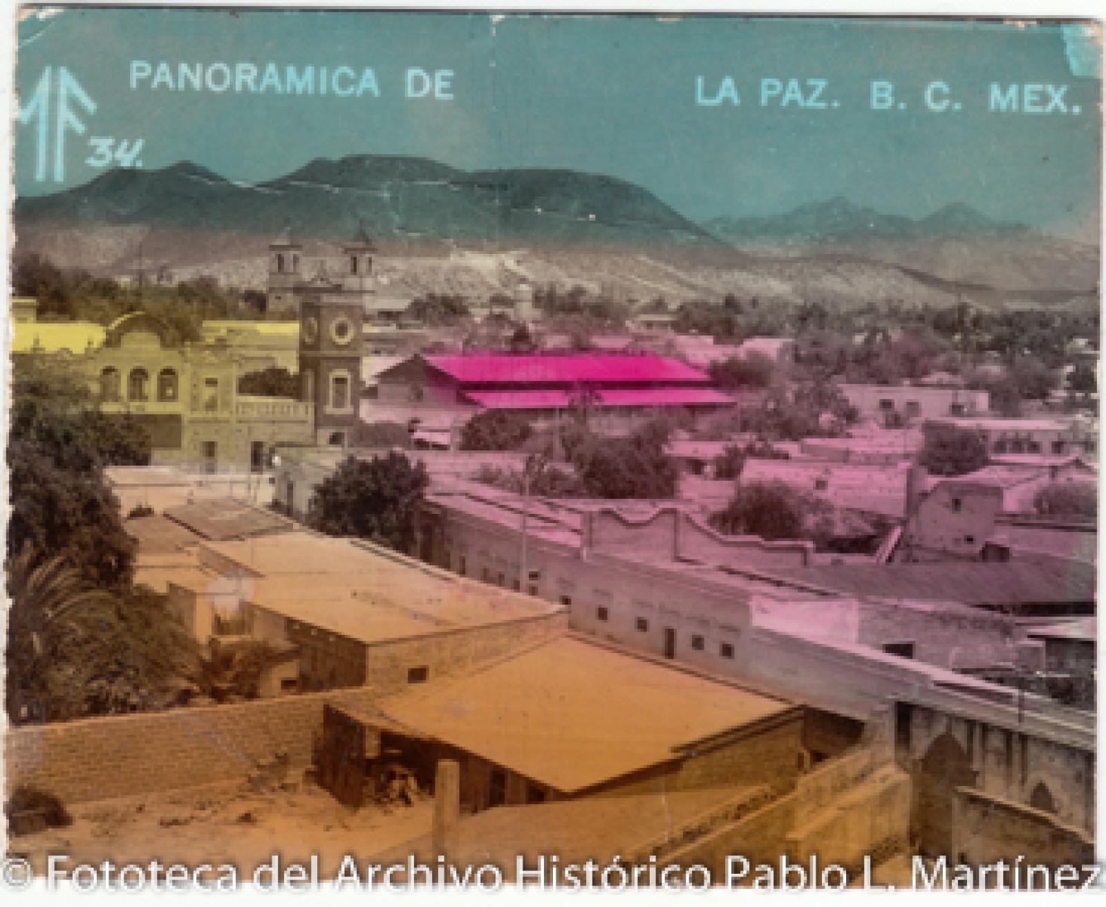 “Panorámica de La Paz, B.C., México”.