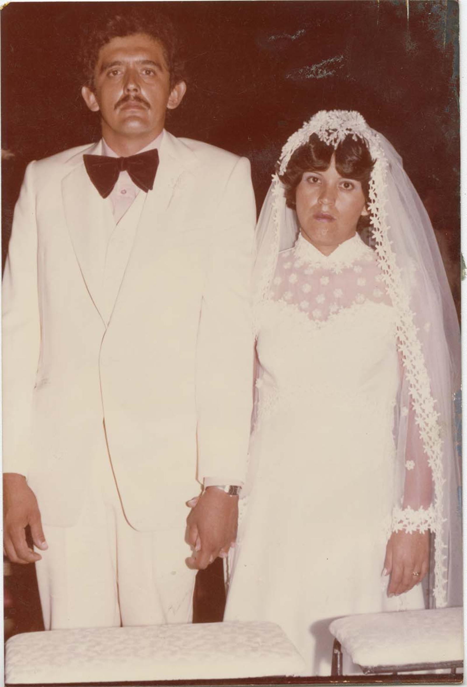 Pareja, en su boda.