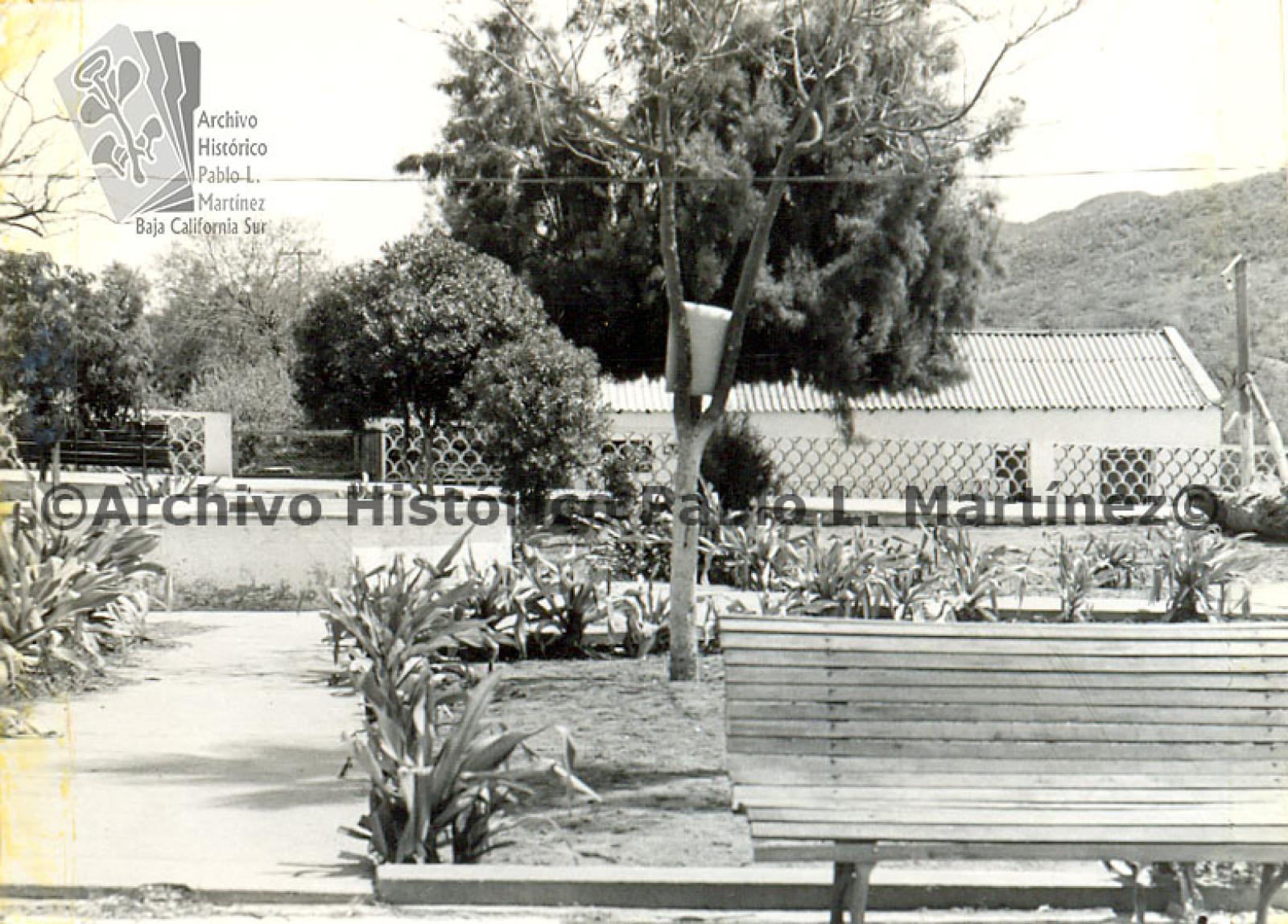 Parque Miguel Hidalgo en el pueblo de El Triunfo, Baja California Sur.