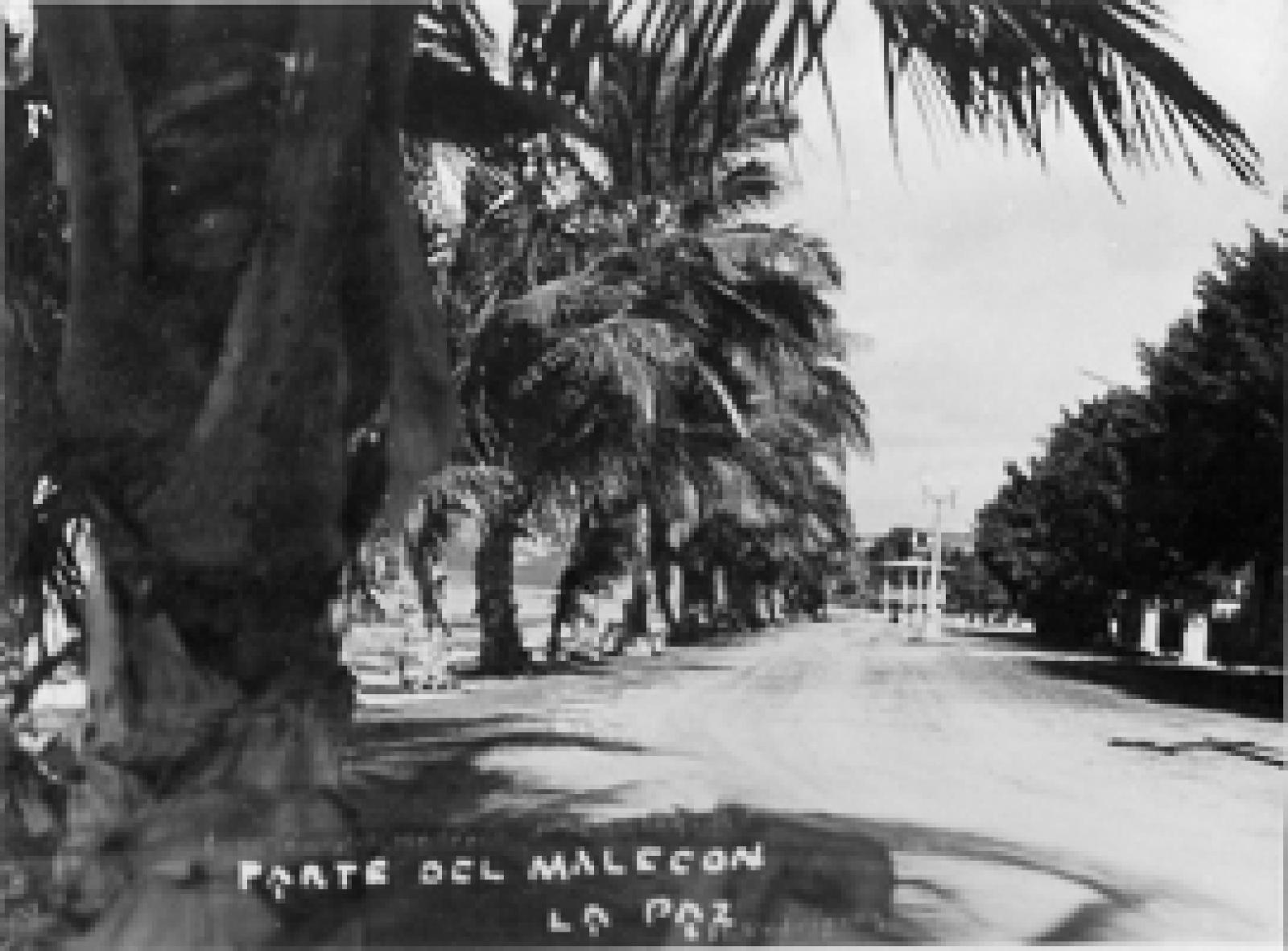 Parte del malecón en La Paz.