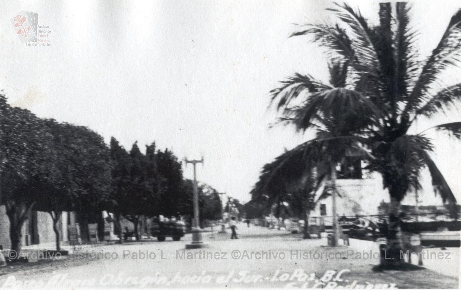 Paseo Álvaro Obregón, hacía playa del Sur. La Paz, Baja California.