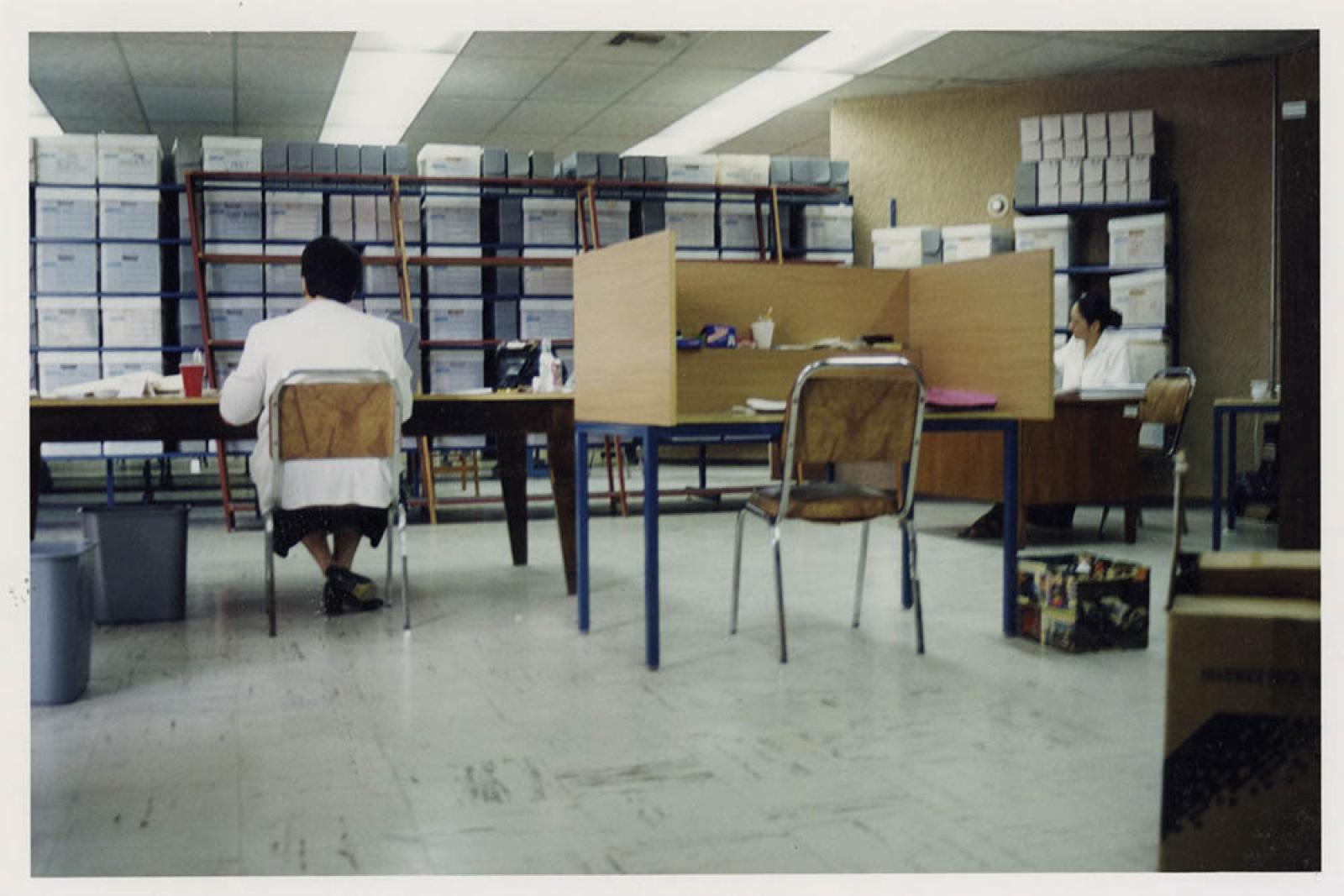 Personal que labora en el archivo Histórico del Estado Pablo L. Martínez.