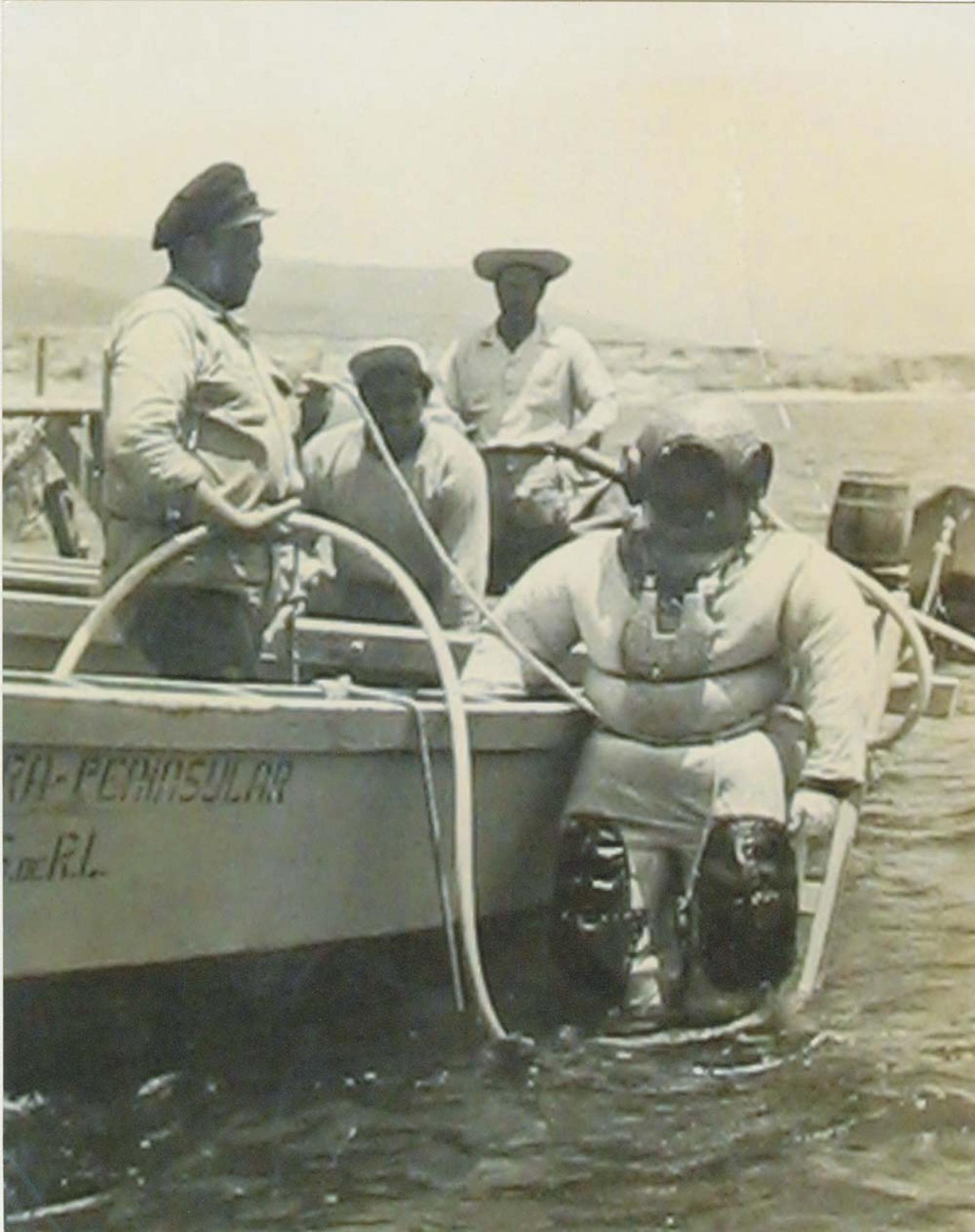 Pesca con escafandra.