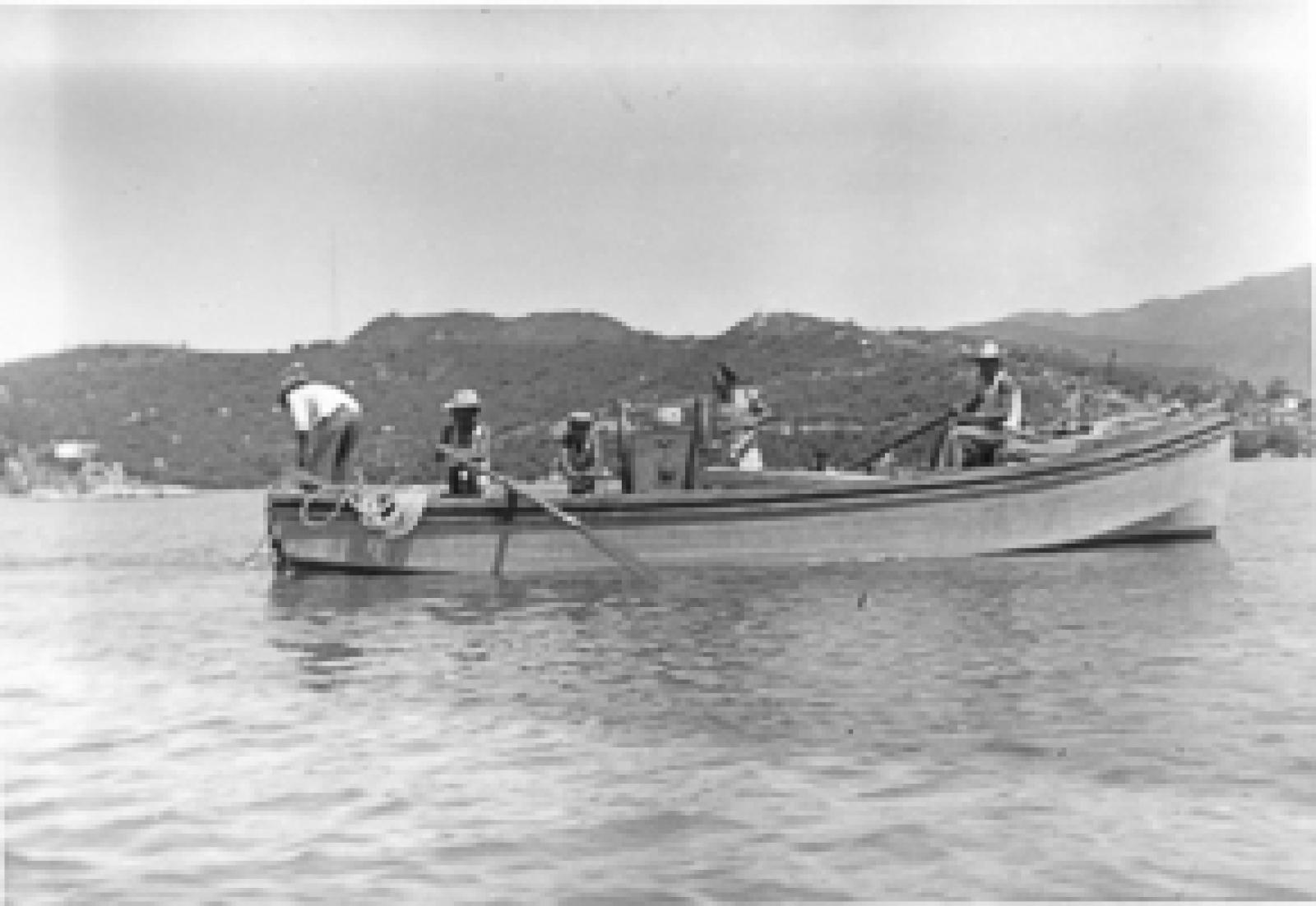 Pescadores de la panga Conchaperla.