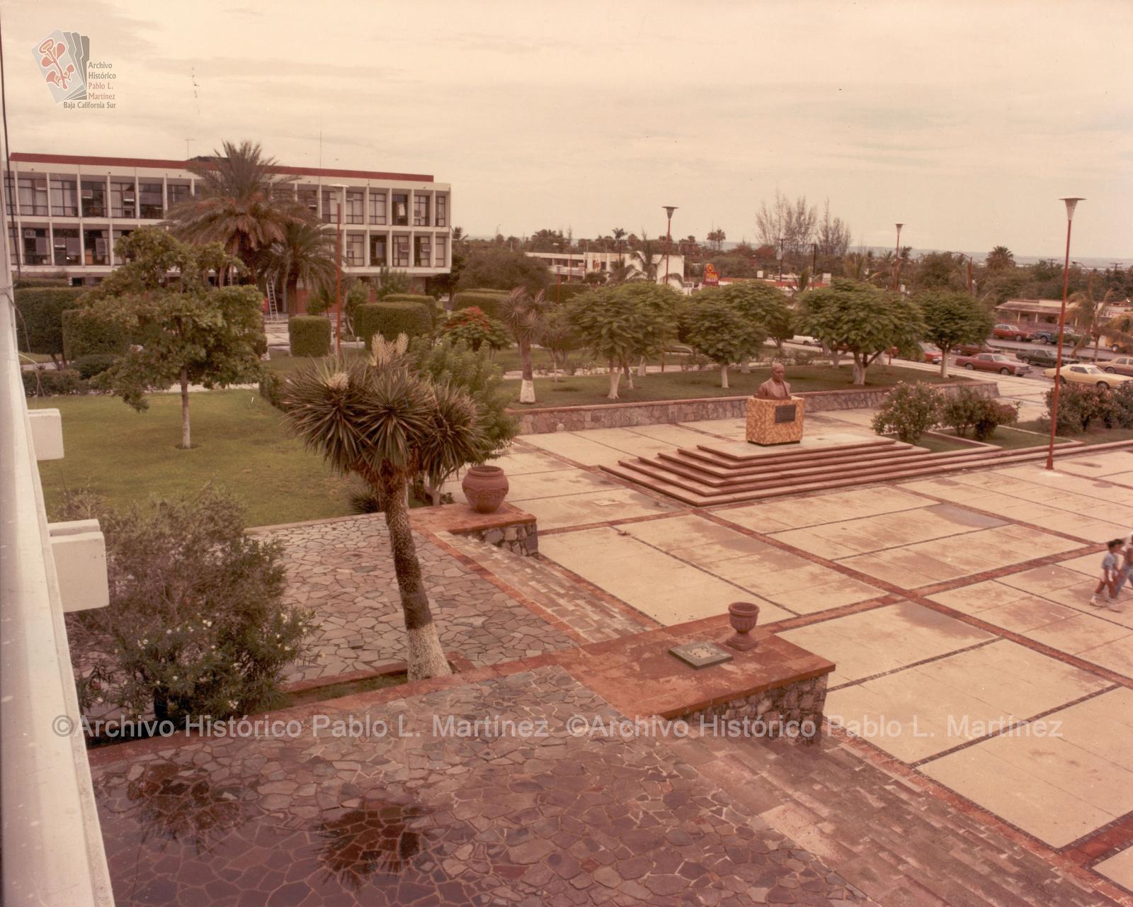 Plaza de la Reforma en el Palacio de Gobierno en La Paz, Baja California Sur.